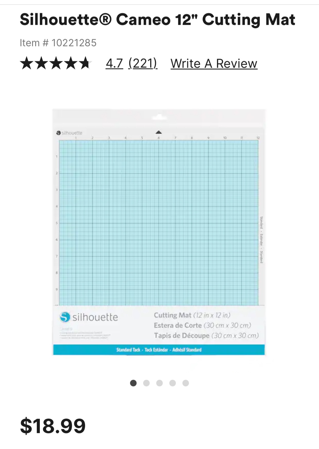 Silhouette Cameo 12" Cutting Mat - New - photo 3