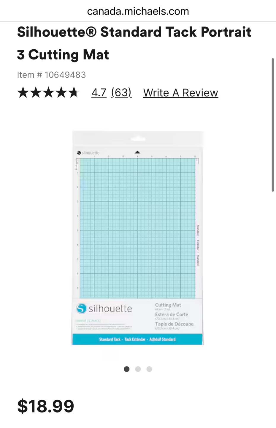 Silhouette Standard Tack Portrait Cutting Mat - photo 3