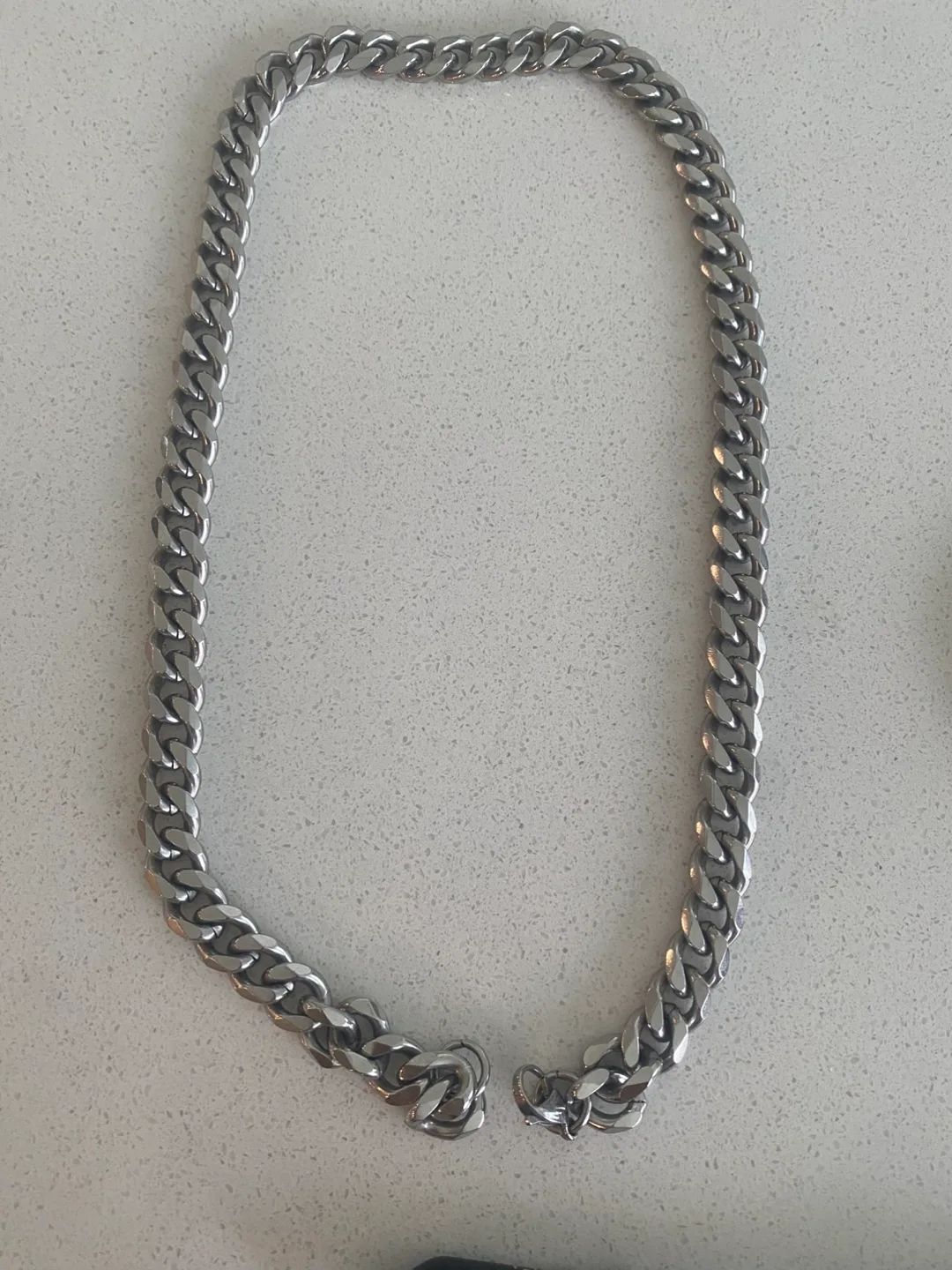 Silver Chain Necklace and Bracelet thumbnail