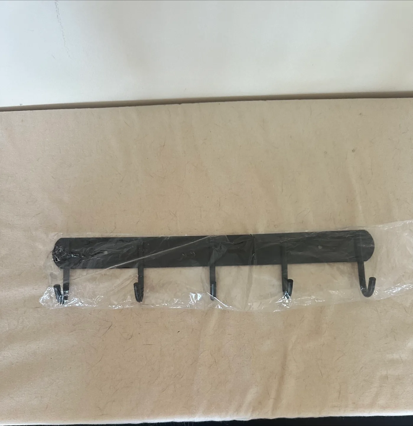 Black Metal Wall Mounted Hook Rack image indicator(2)