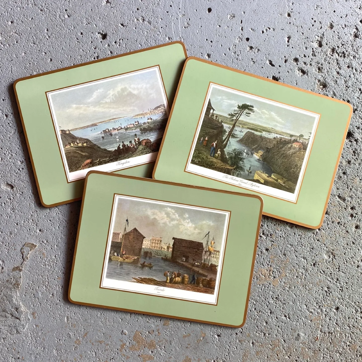 3x Vintage Bartlett Print Placemats thumbnail