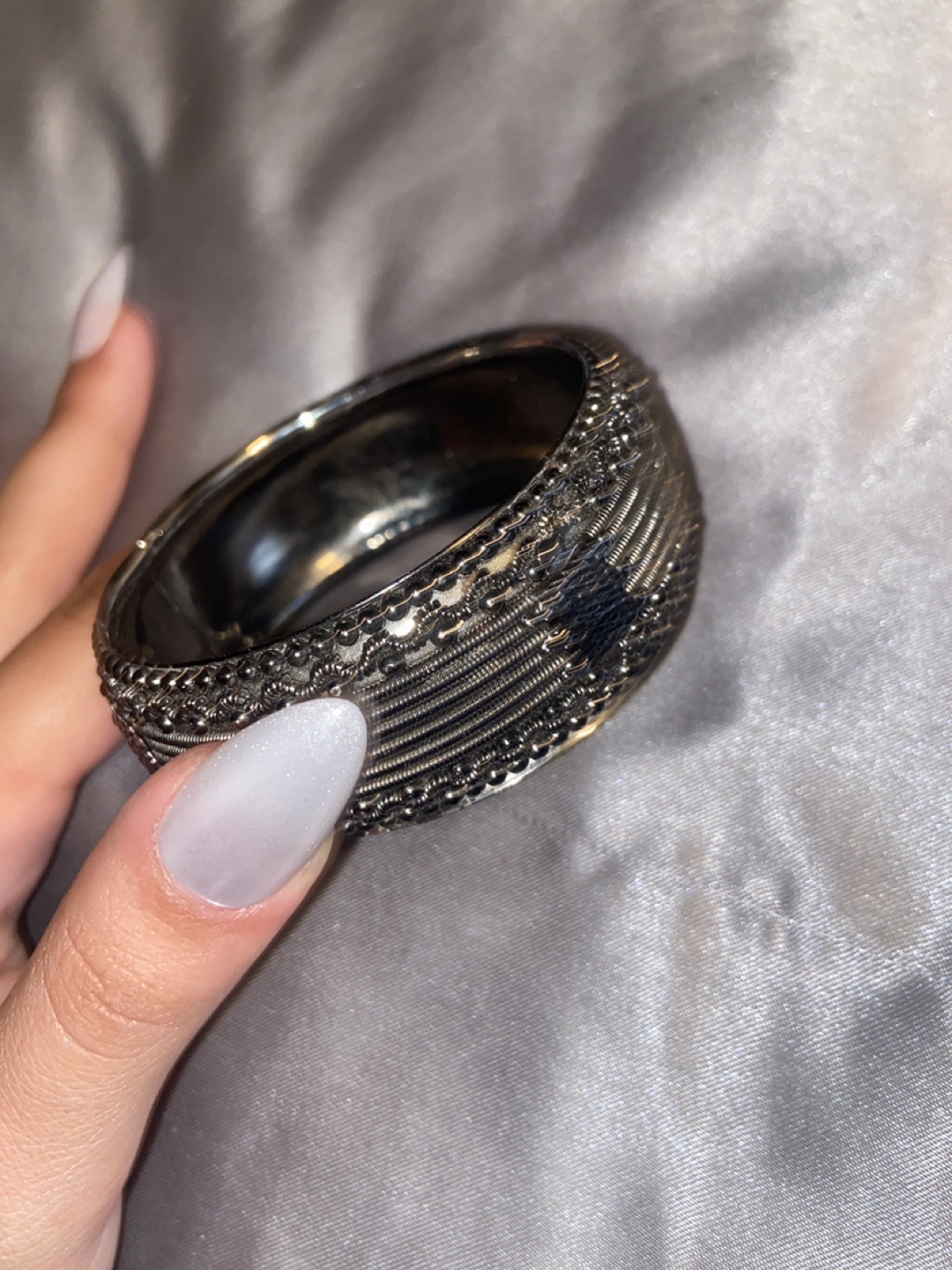 Silver Bangle Bracelet - photo 2