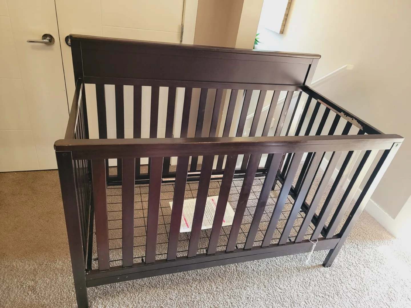 Dark Brown Baby Crib