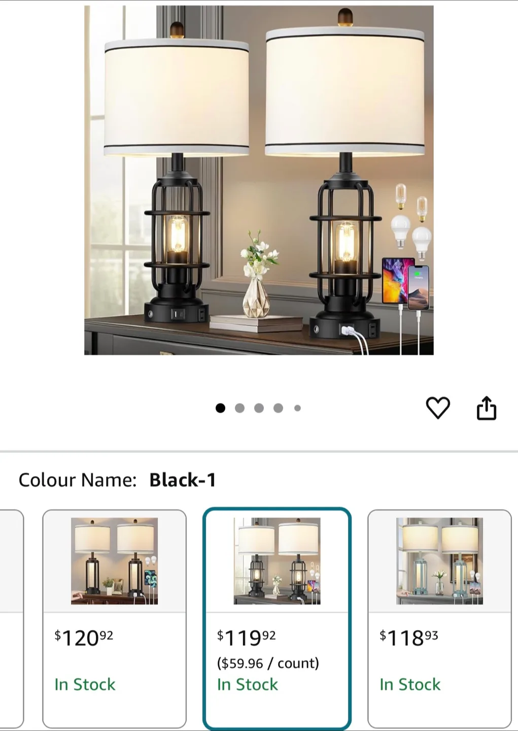 Set of 2 Industrial Cage Lamps image indicator(6)