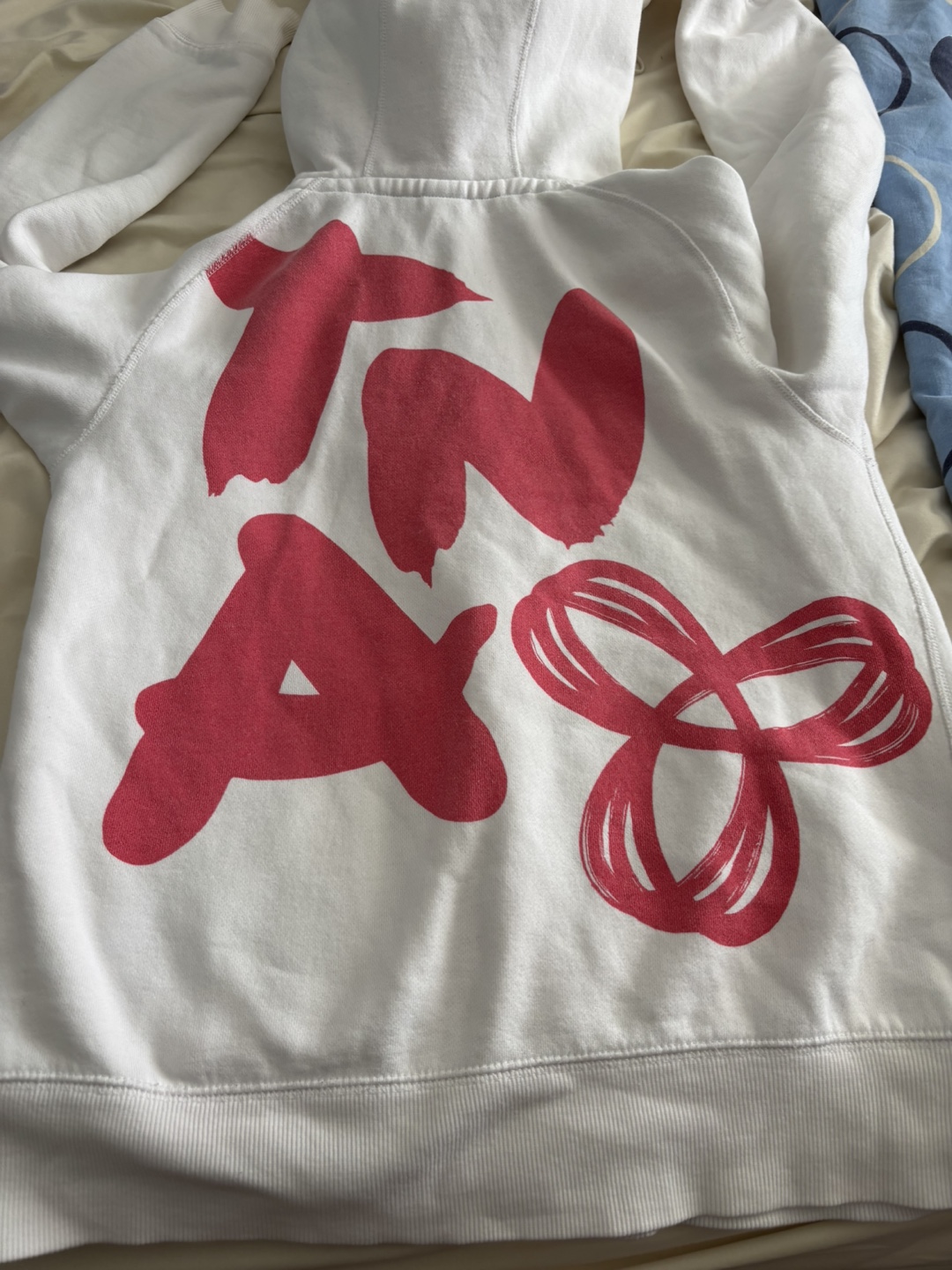 TNA White Zip-Up Hoodie