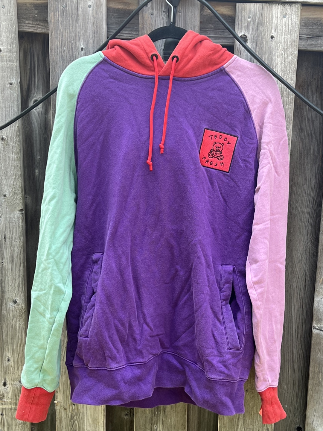 Teddy Fresh Colour Block Hoodie, Size M