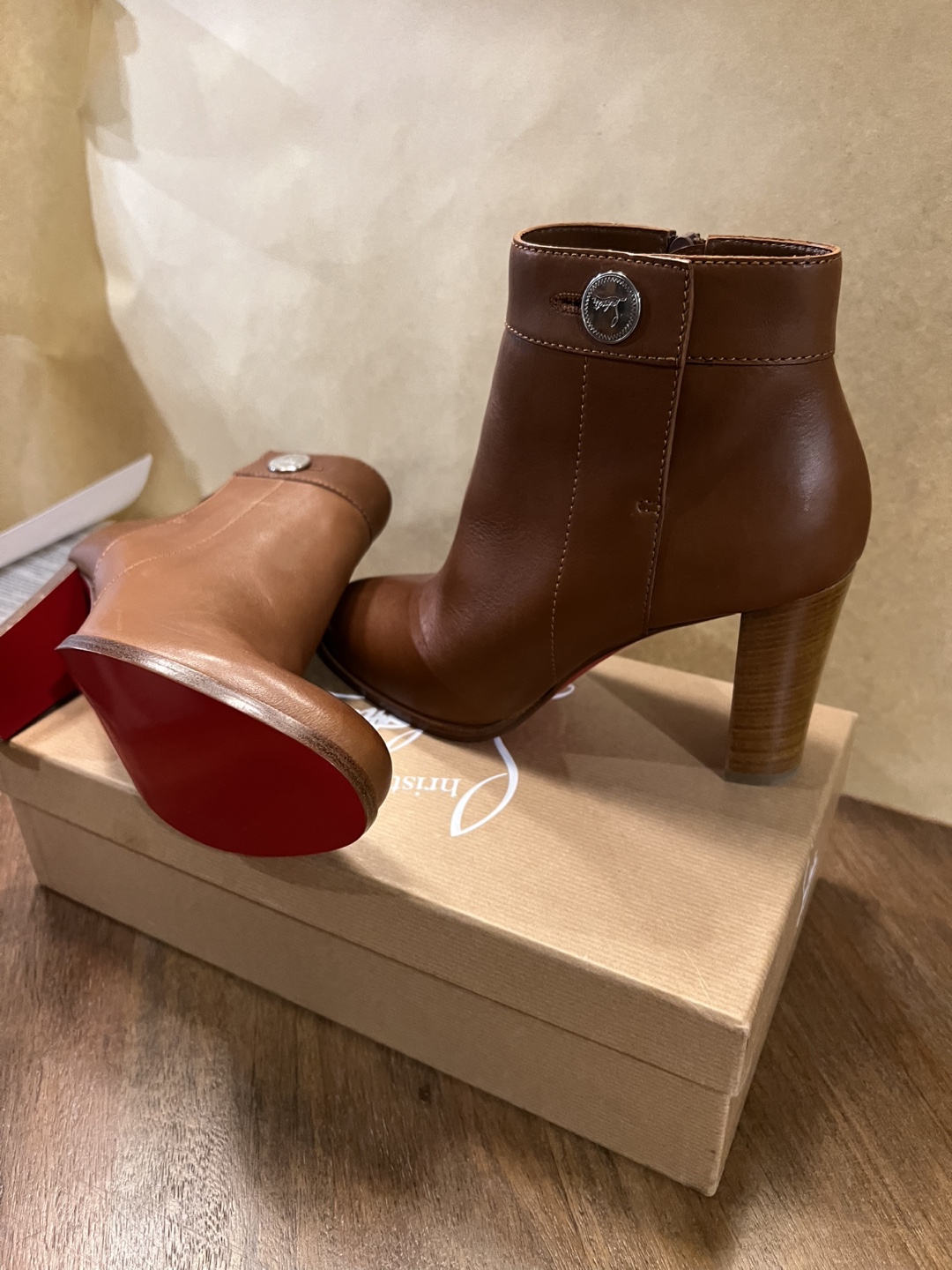Christian Louboutin Brown Leather Ankle Boots - photo 2