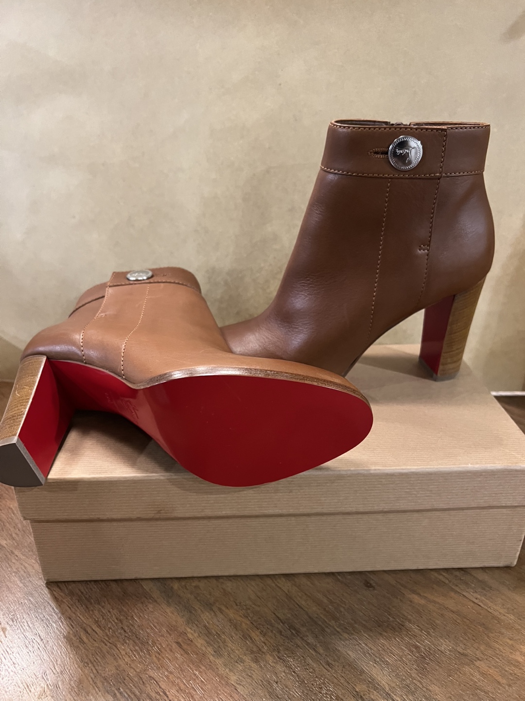 Christian Louboutin Brown Leather Ankle Boots - photo 3