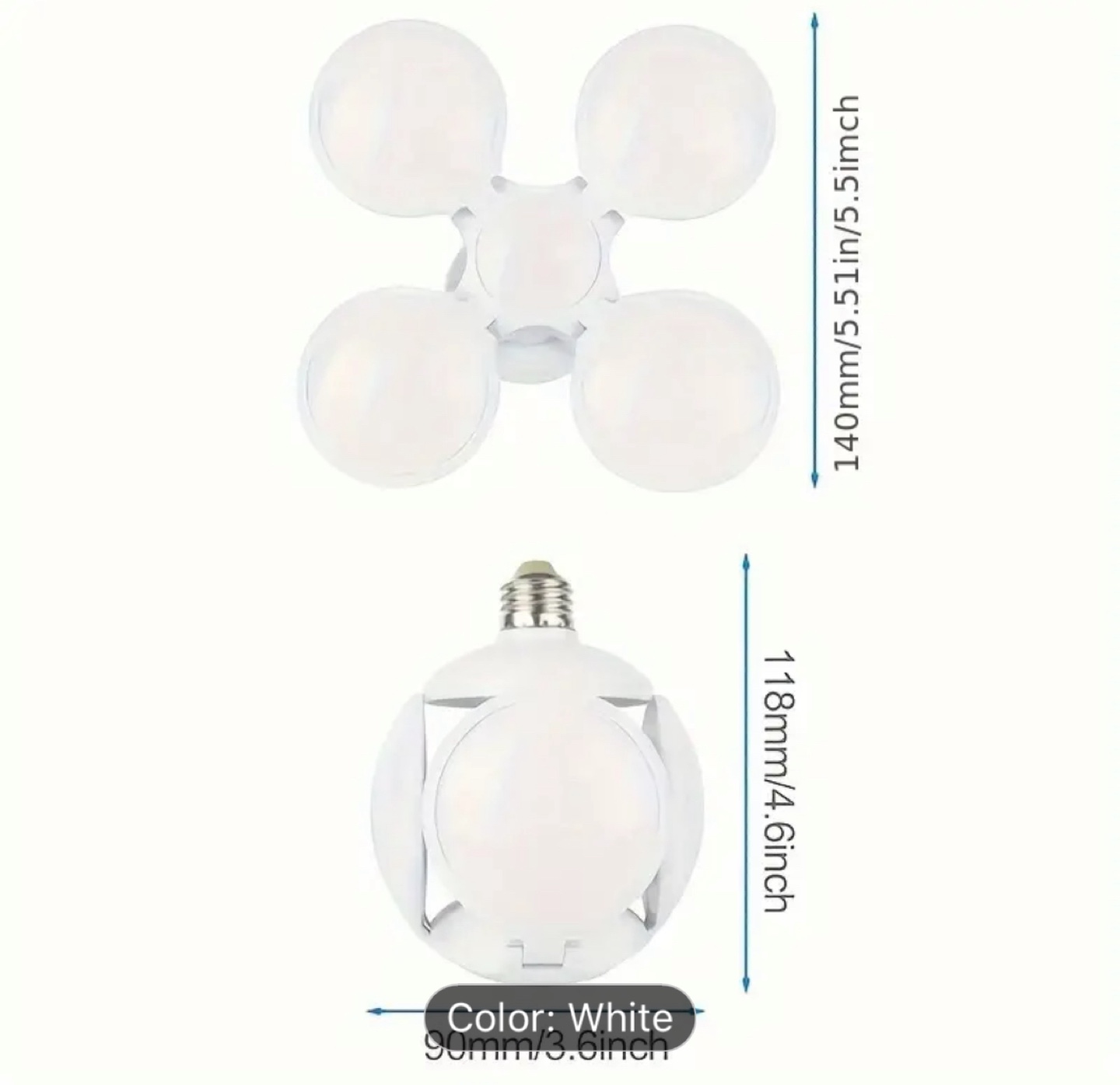 Foldable LED Garage Light - White - photo 2