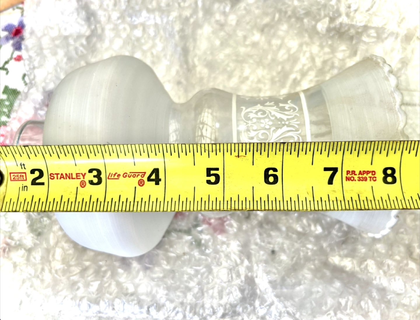5 Vintage Frosted Glass Lamp Shades - photo 4