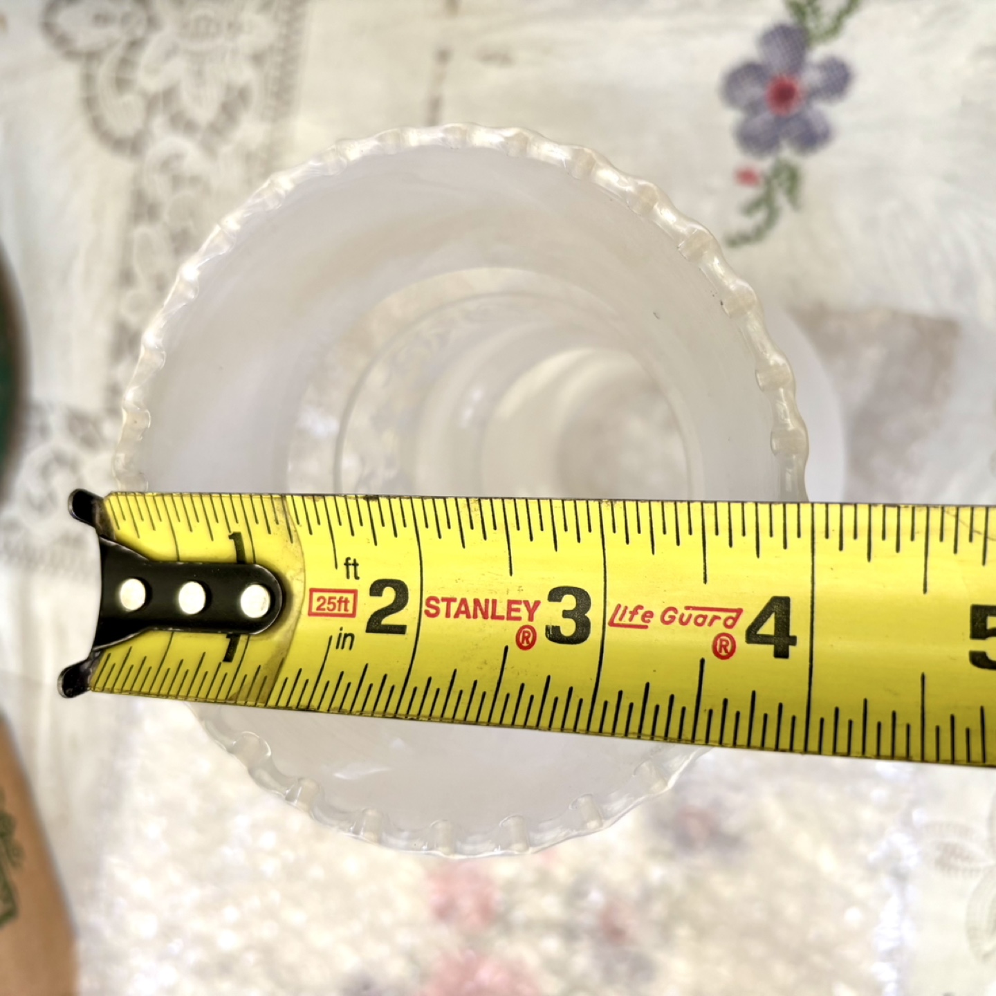 5 Vintage Frosted Glass Lamp Shades - photo 5