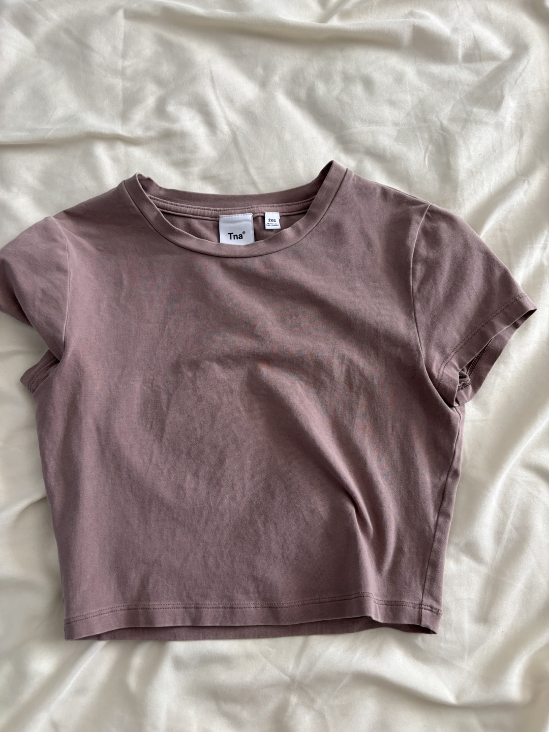 Tna Mauve Cropped T-Shirt - Size 2XS