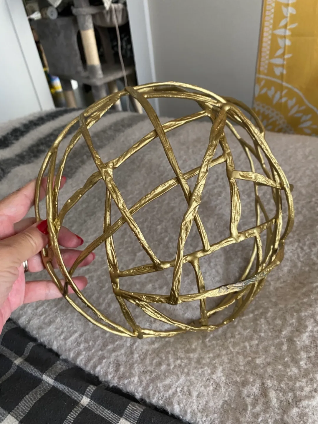 🧡Gold Decorative Metal Sphere thumbnail
