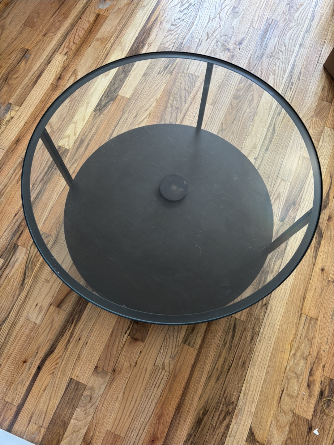 Round Glass Top Coffee Table