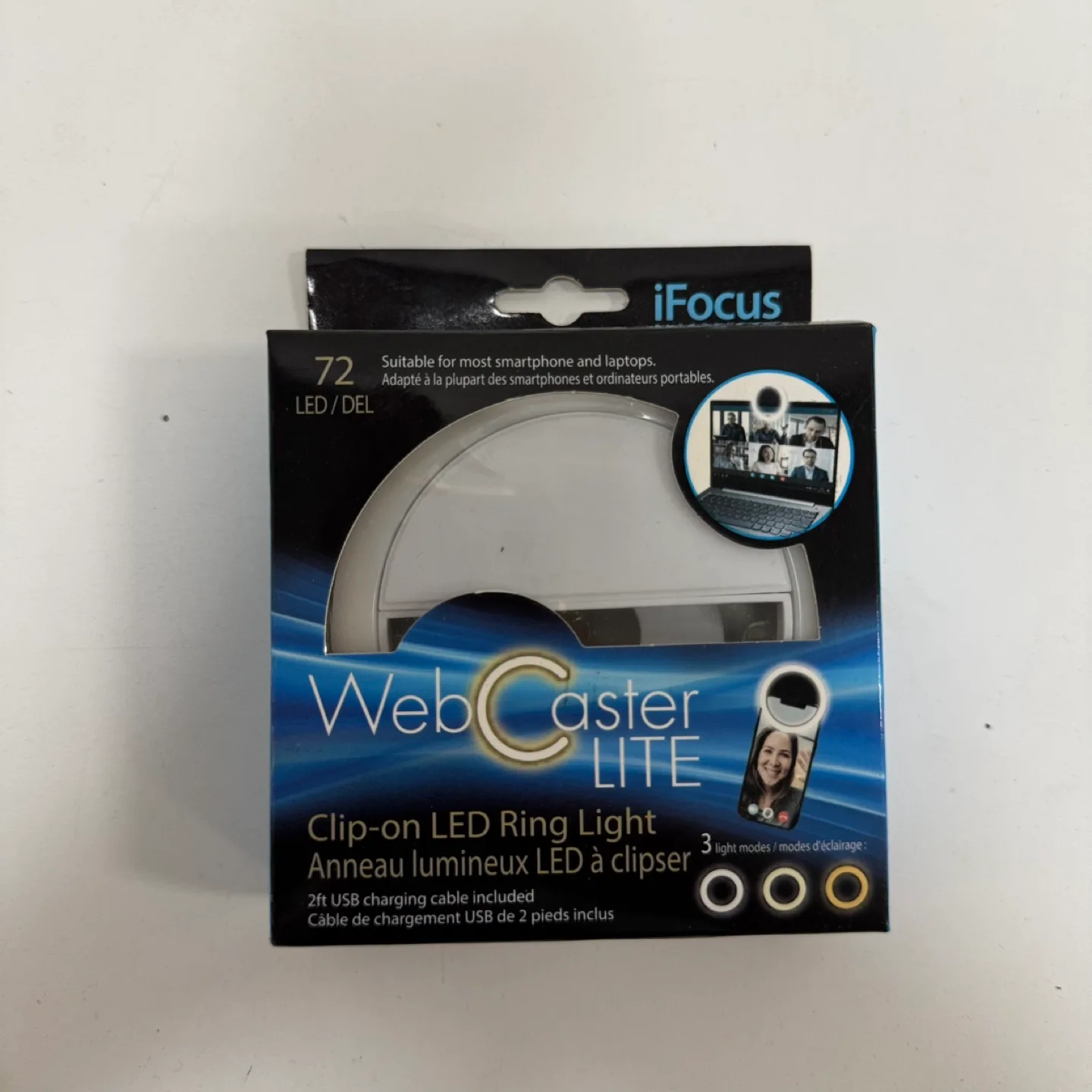NEW WebCaster LITE Clip-On LED Ring Light – 72 LEDs thumbnail