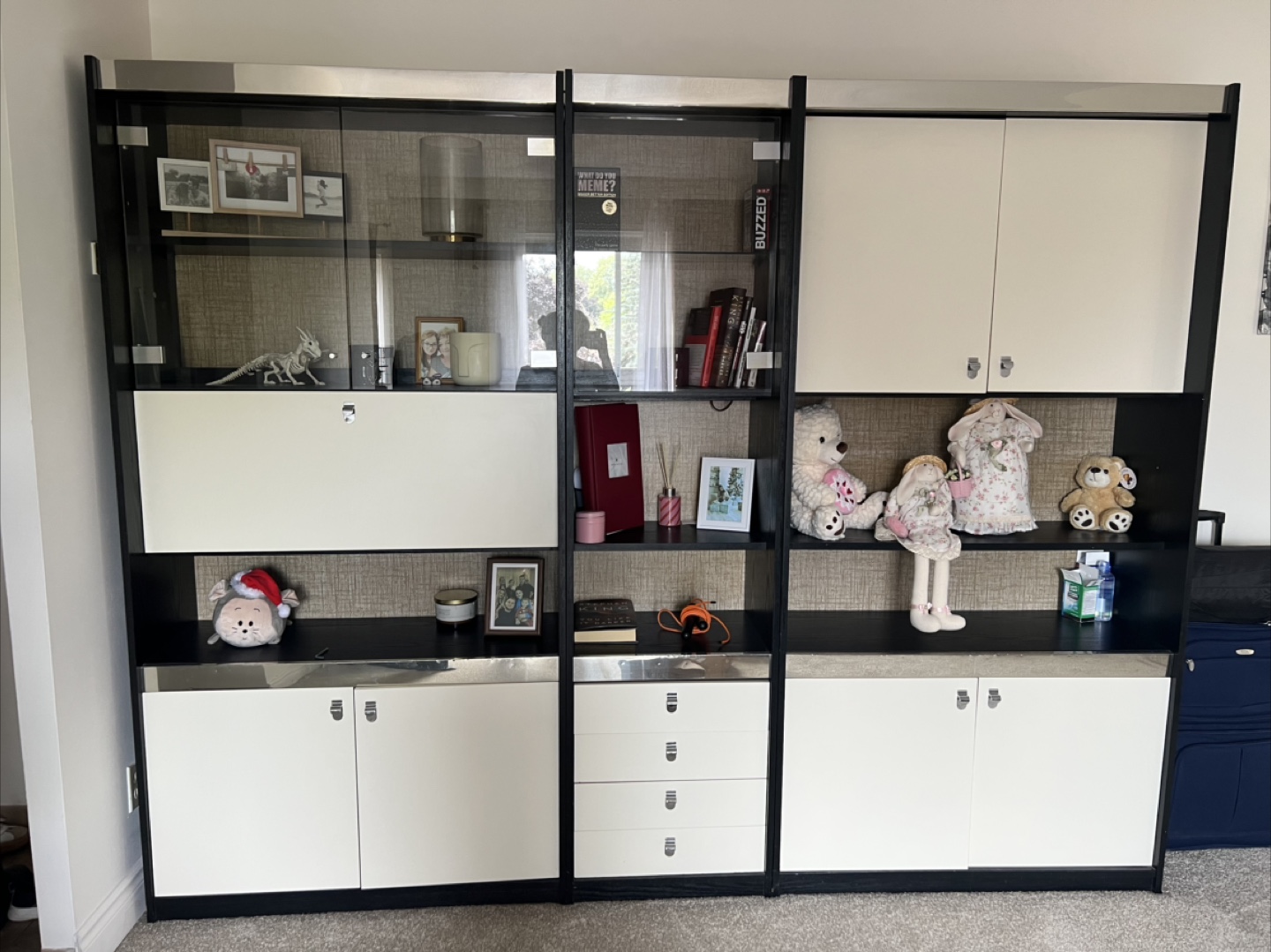 Large Black & White Wall Unit