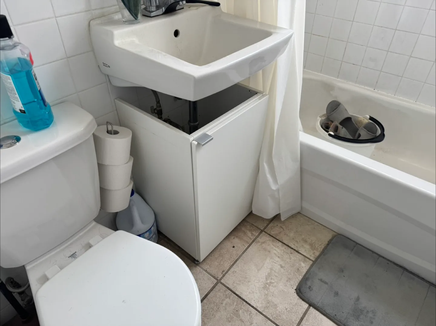 Ikea Bathroom Sink Vanity - White thumbnail