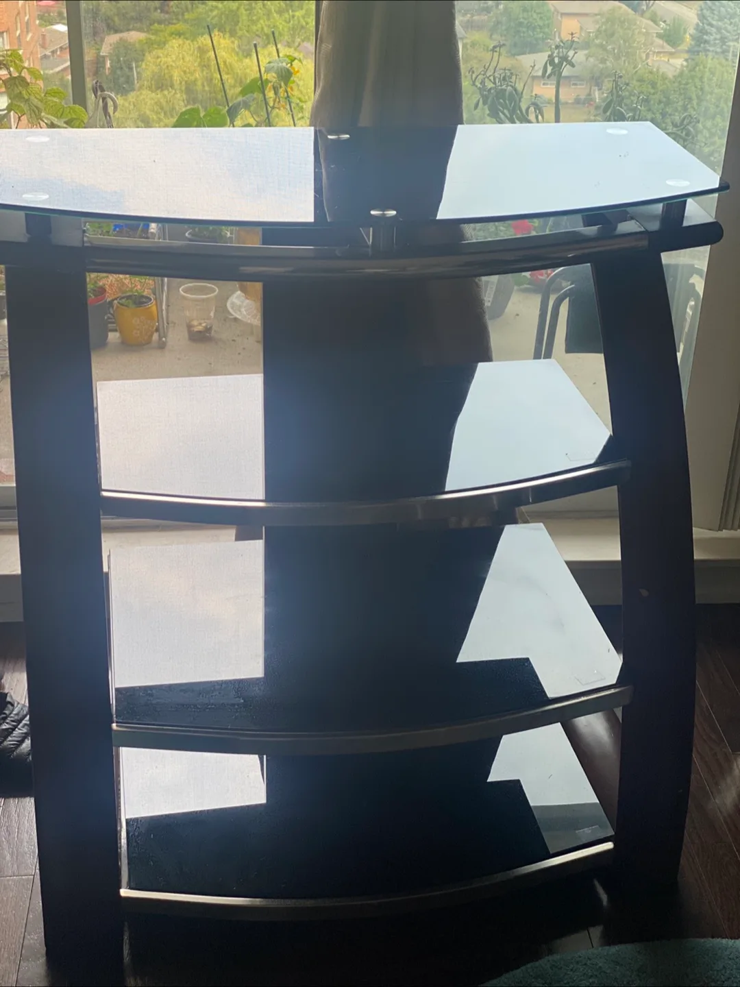 Black Glass Shelf Unit thumbnail