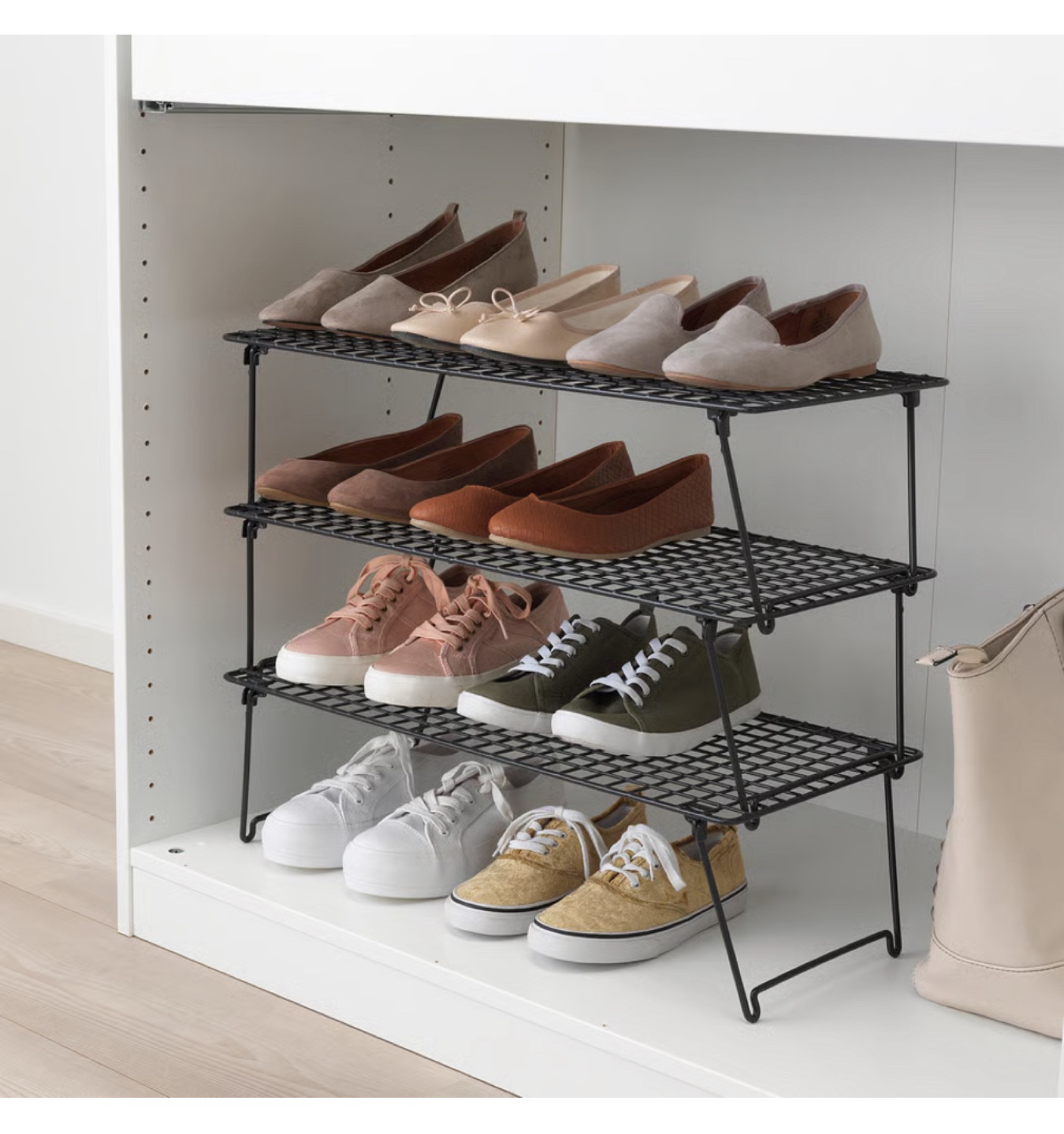 IKEA Grejig stackable shoe rack in grey