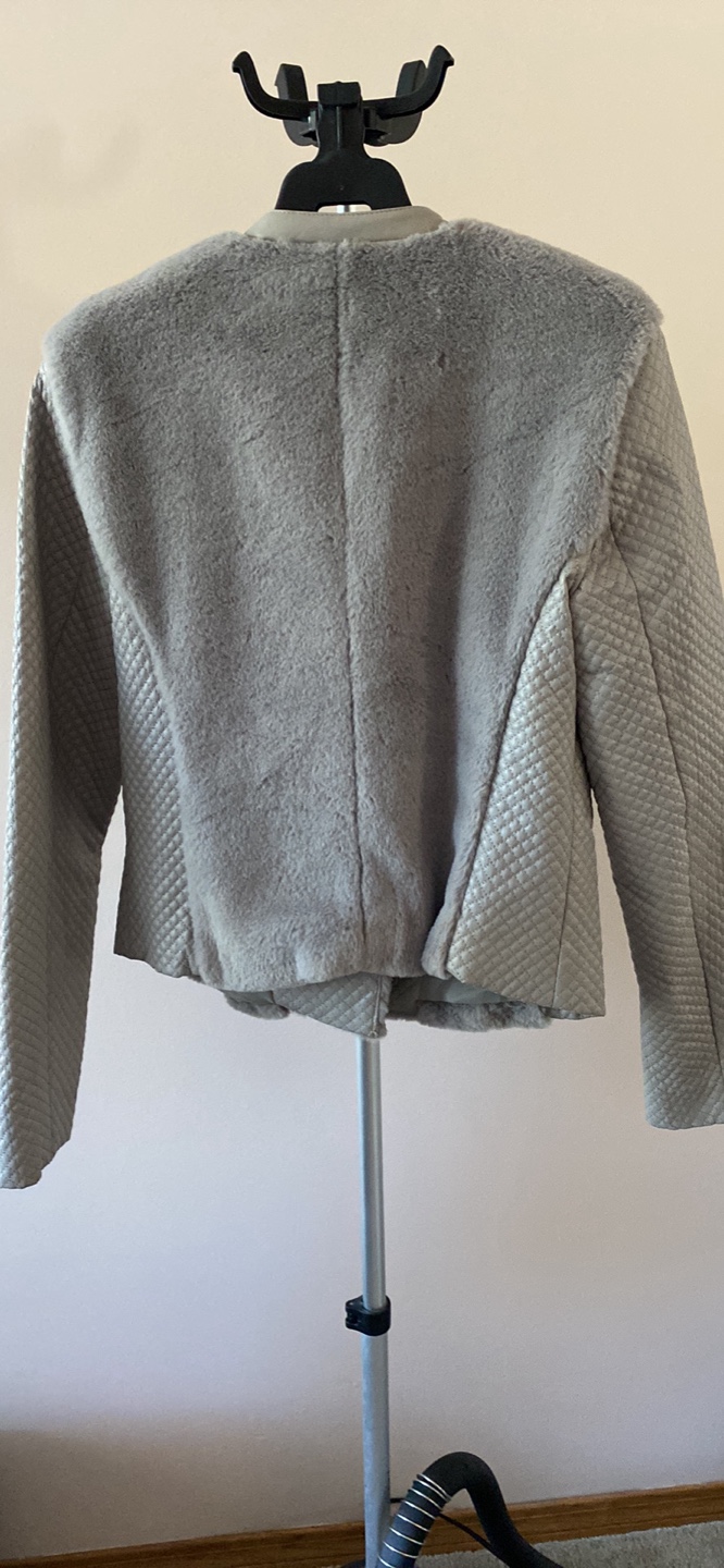 Armani Exchange Faux Fur Moto Jacket - sz small - photo 3