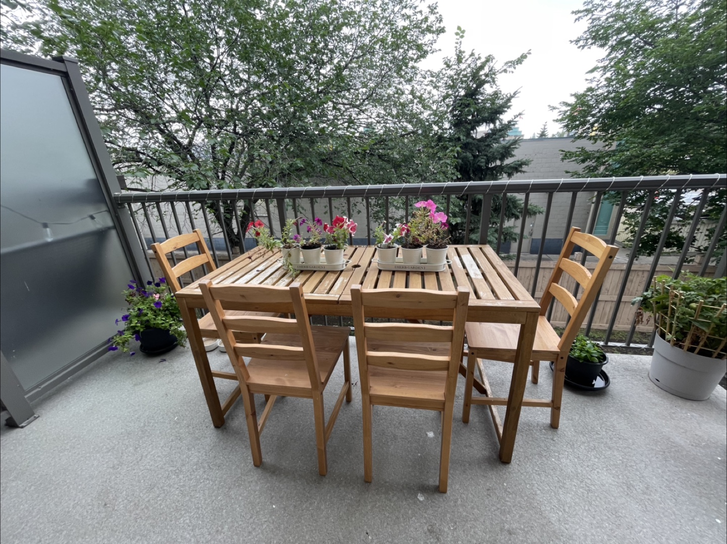 Wooden Table and Chair Set