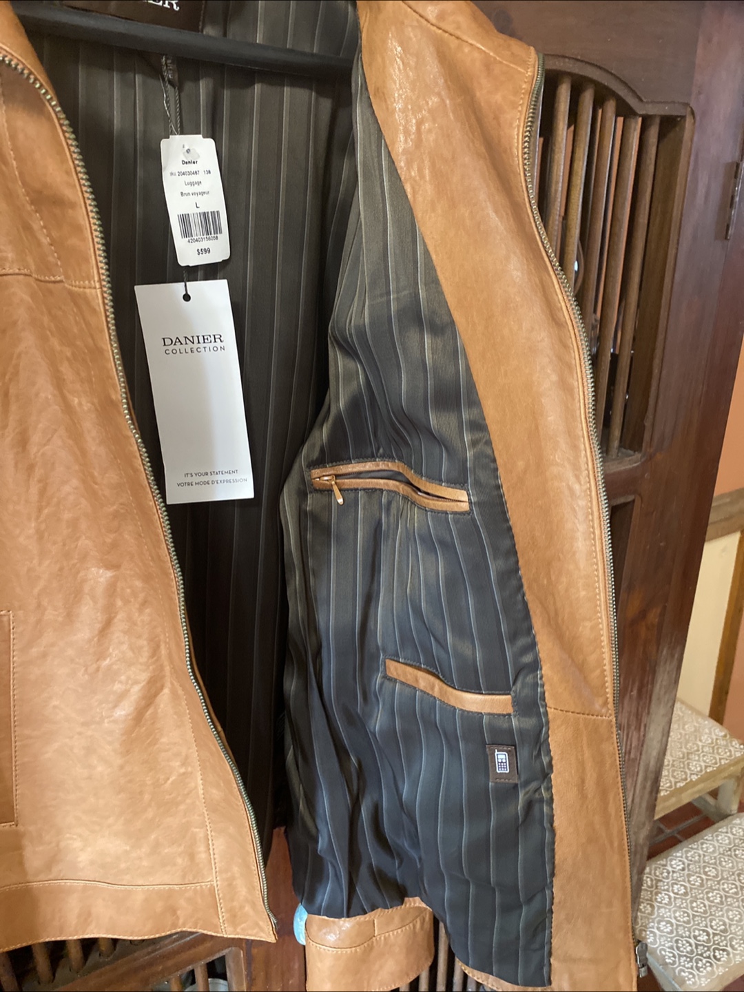 DANIER Leather Jacket - Size L - photo 2