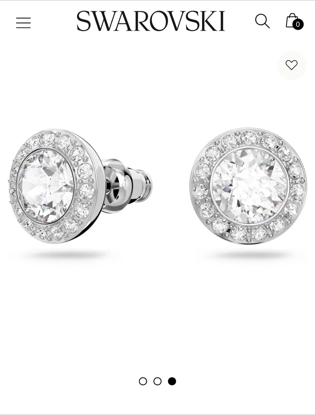 Swarovski White Stud Earrings with Box image indicator(4)