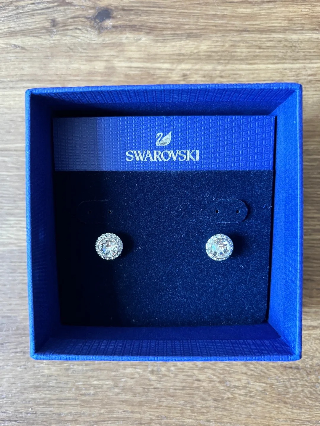 Swarovski White Stud Earrings with Box image indicator(2)