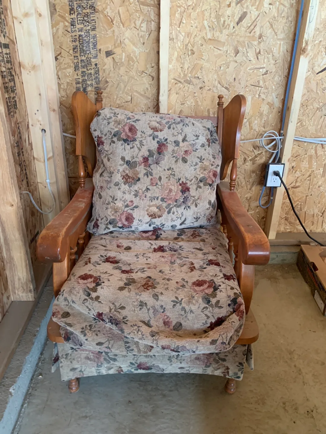 Floral Pattern Rocking Chair