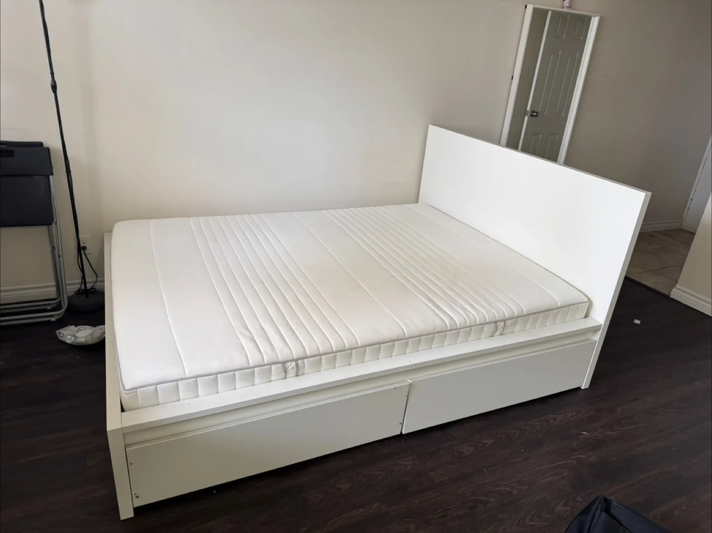 Ikea Queen size bed (frame + mattress) thumbnail