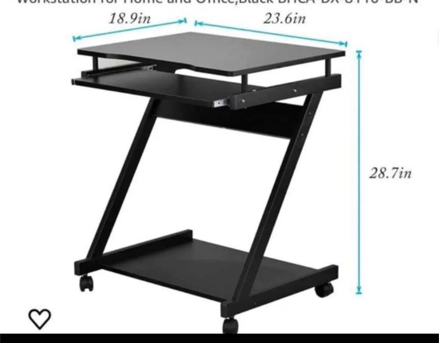 🧡 Rolling Computer Desk Workstation