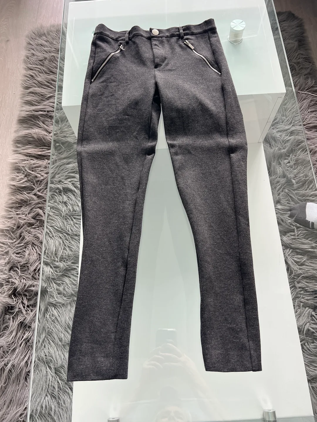 Zara Woman Grey Pants - Size S thumbnail