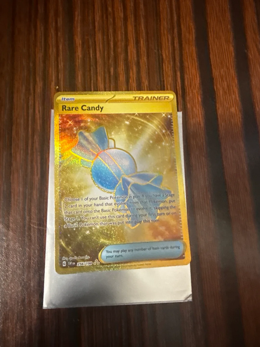Pokemon Rare Candy Trainer Card - Gold thumbnail