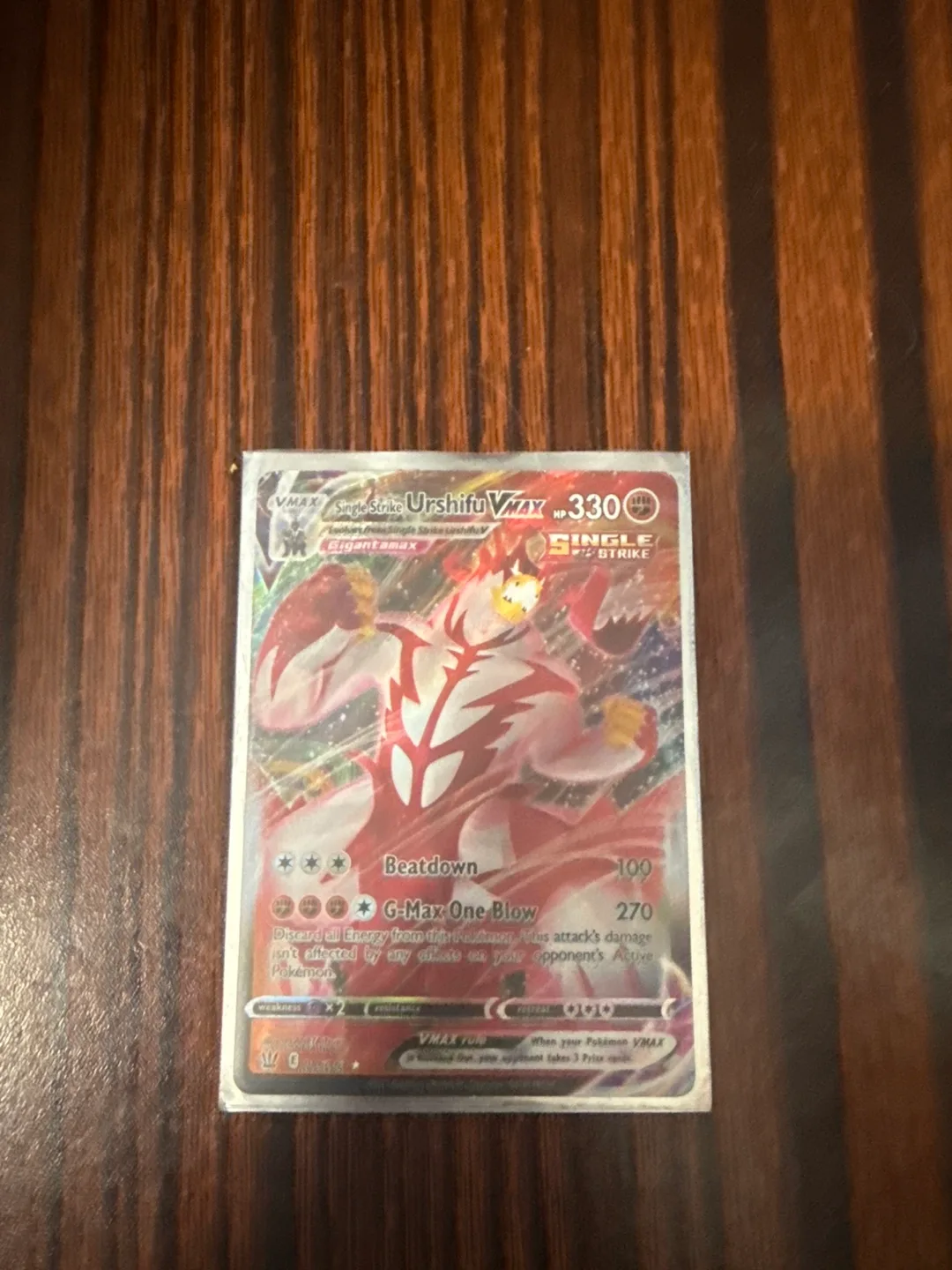 Single Strike Urshifu VMAX Pokemon Card thumbnail
