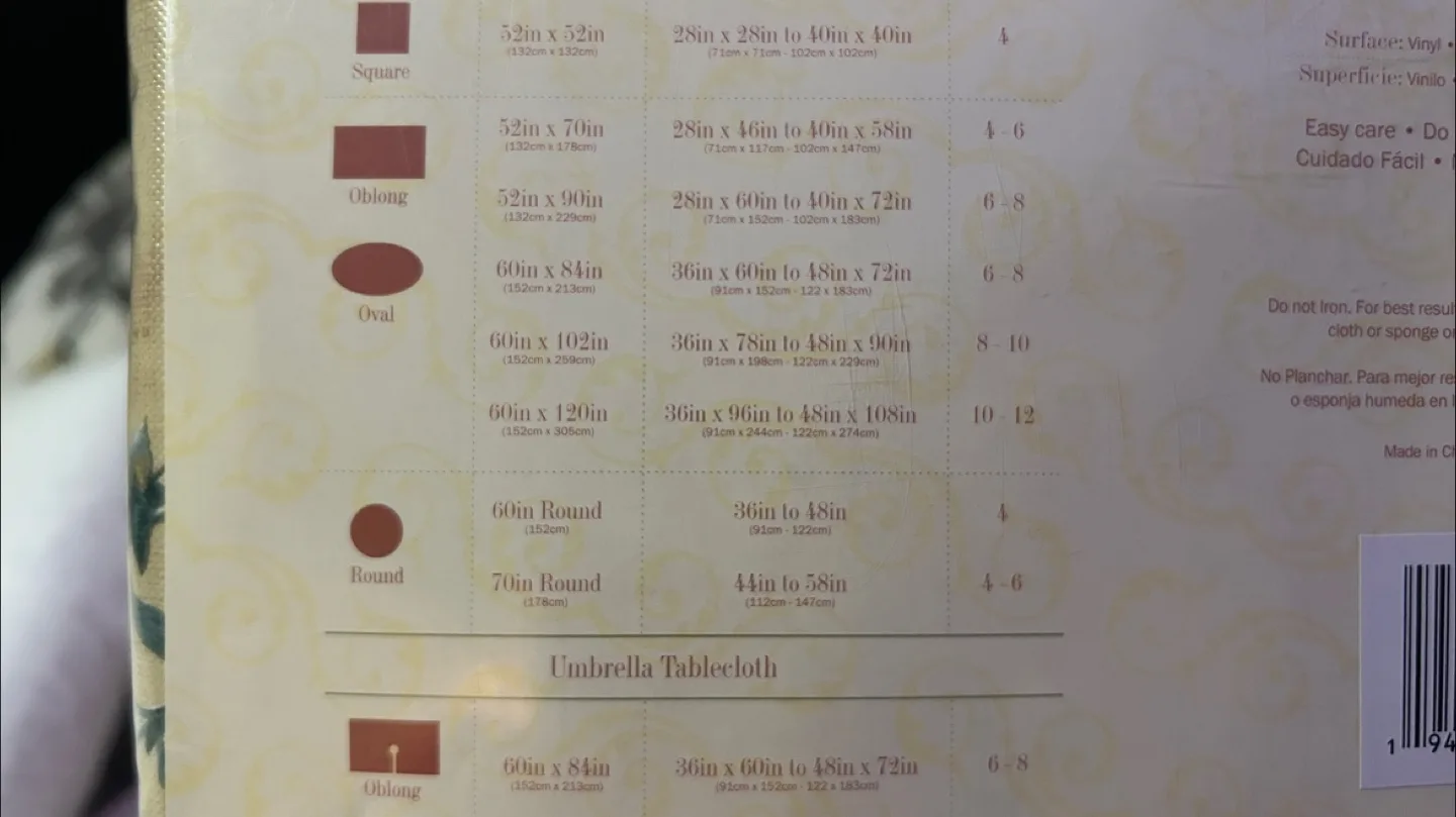 Everyday Luxuries Vinyl Tablecloth 60in x 120in image indicator(2)