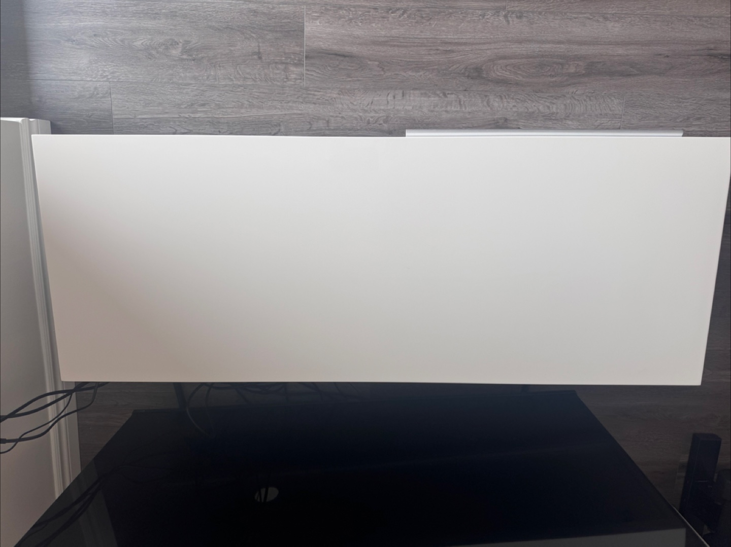 White TV Stand with Storage - photo 3