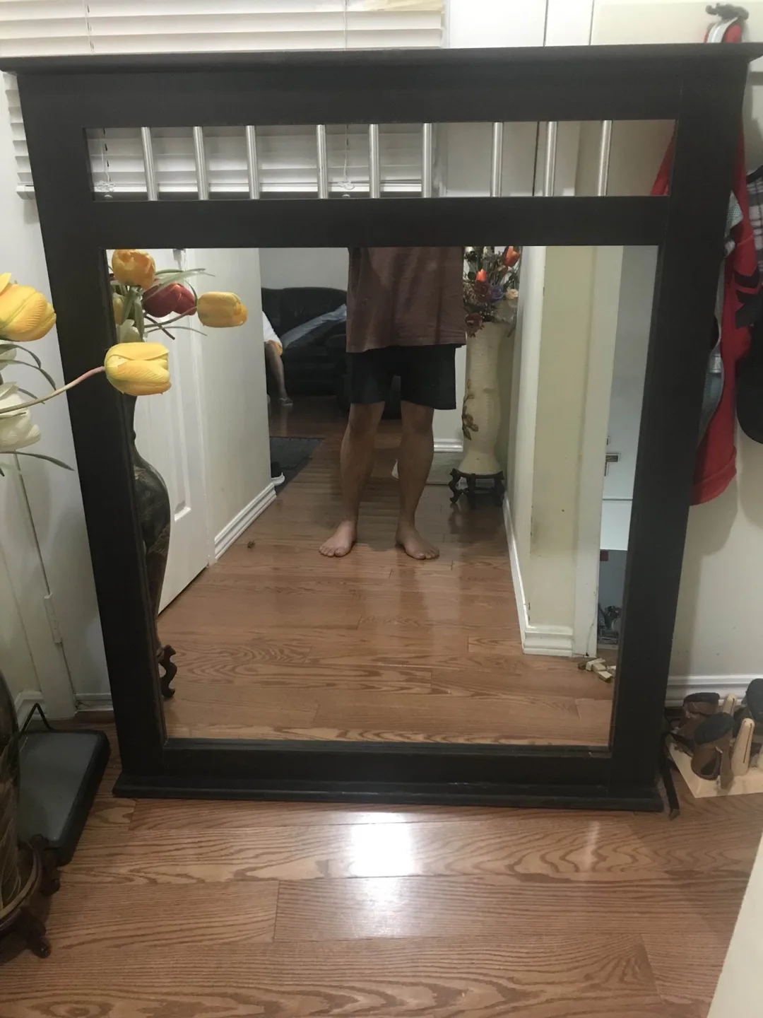 Beautiful Dark Wood Mirror image indicator(6)