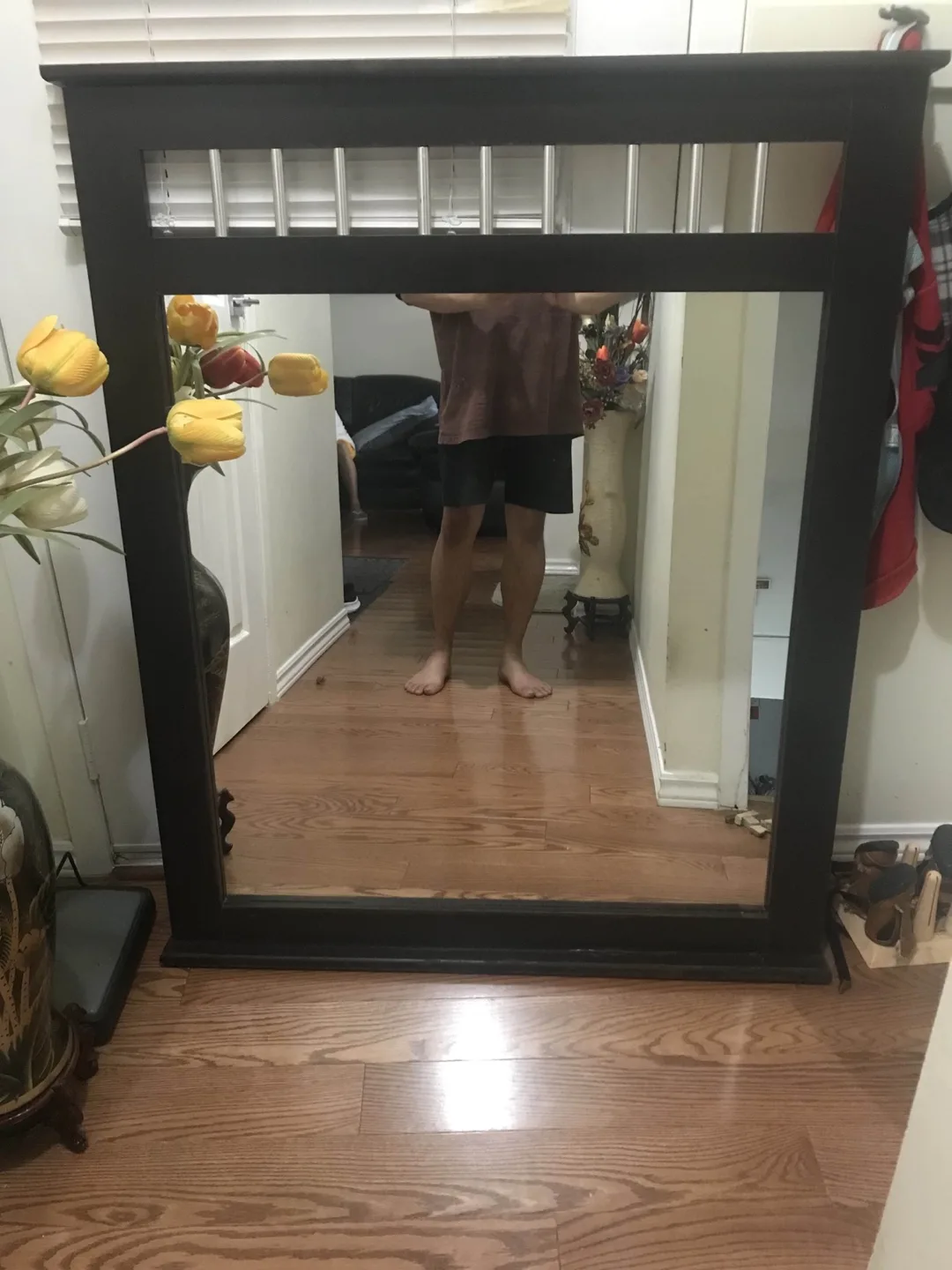 Beautiful Dark Wood Mirror image indicator(7)