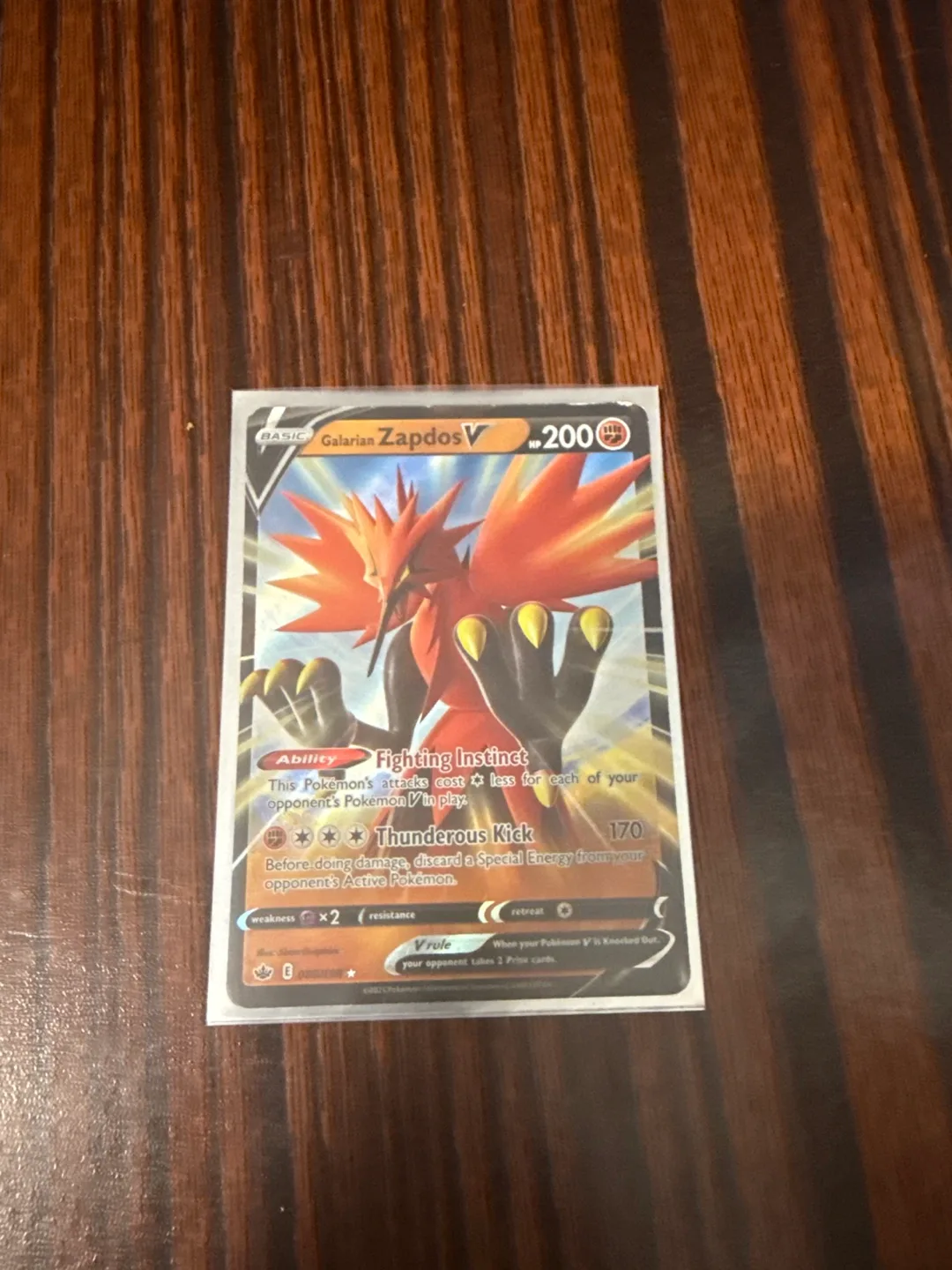 Galarian Zapdos V Pokemon Card thumbnail