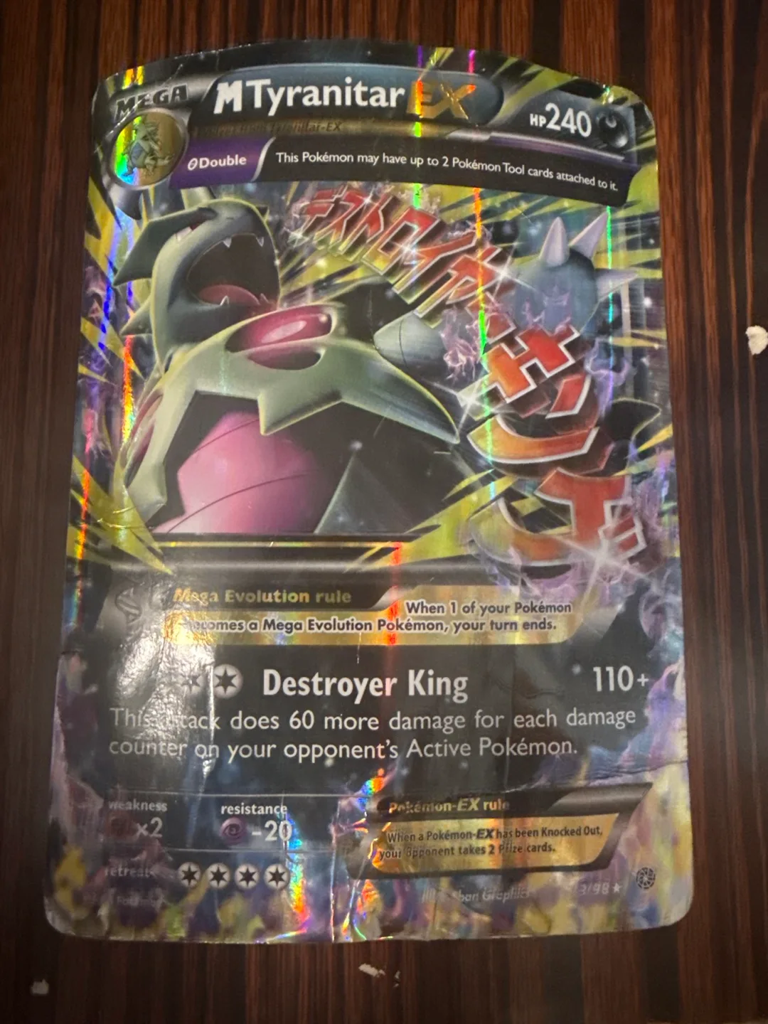 MEGA M Tyranitar EX Pokemon Card thumbnail