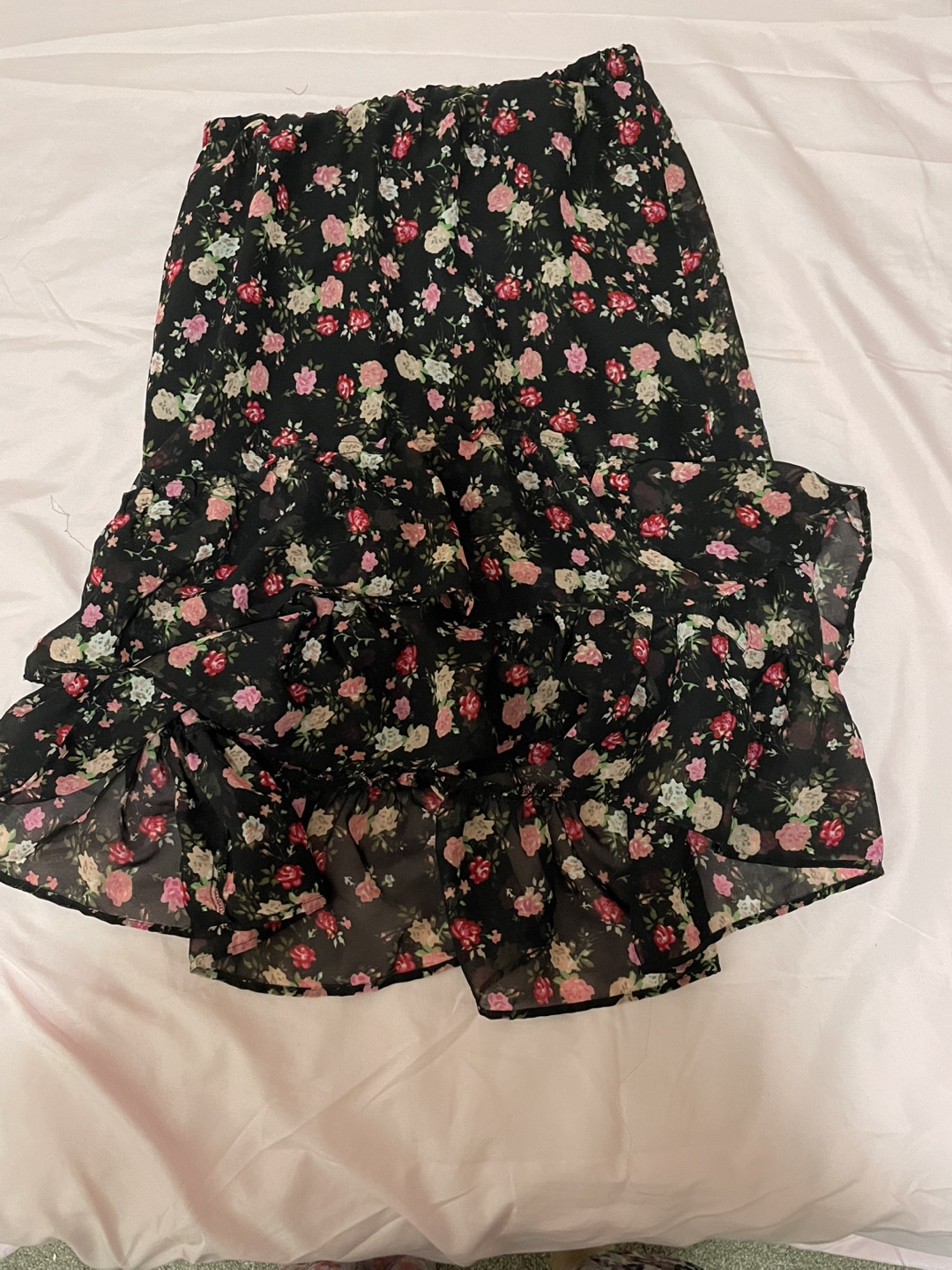 Floral Ruffle Skirt