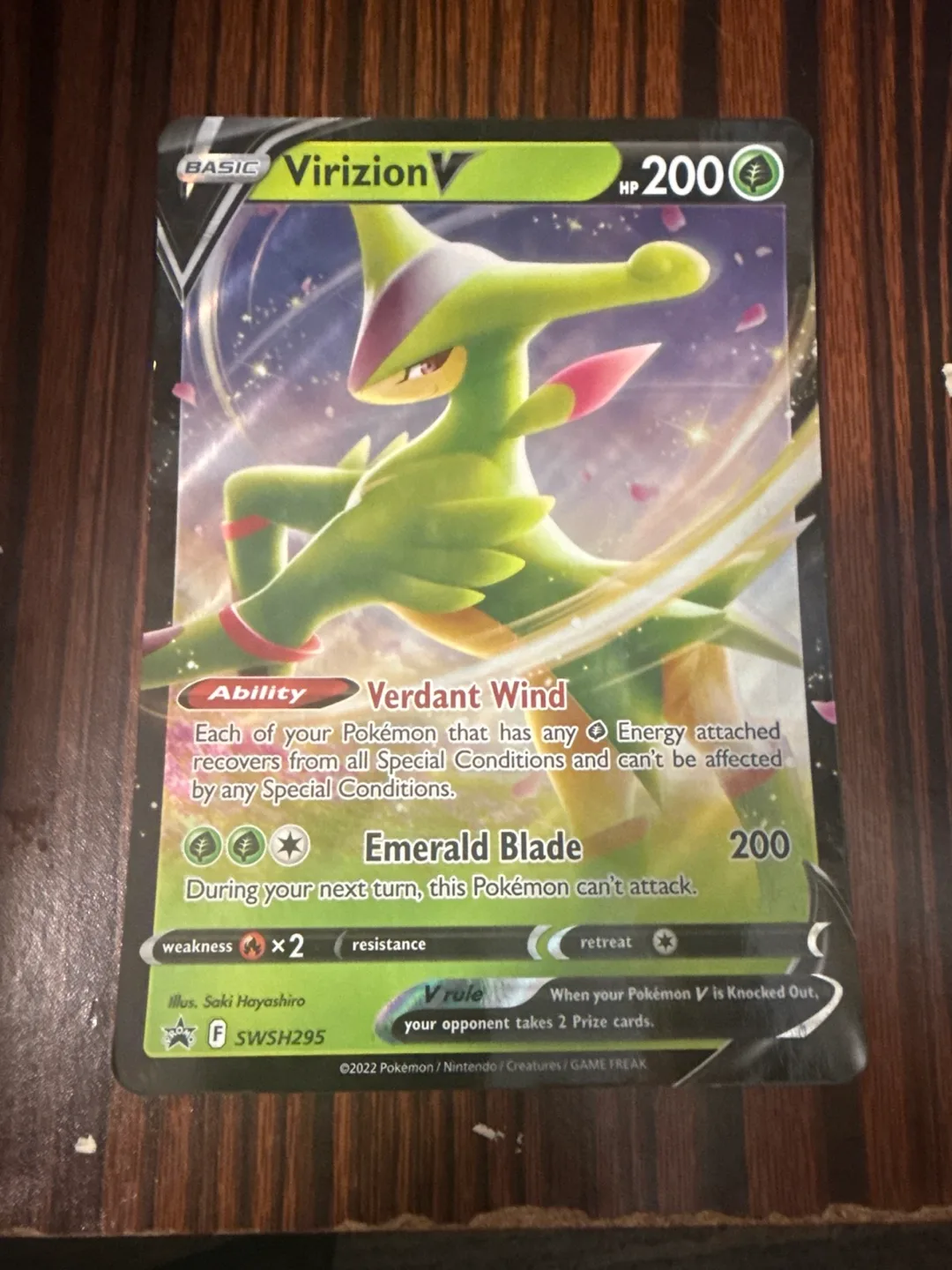 Virizion V Pokémon Card - Excellent Condition! thumbnail