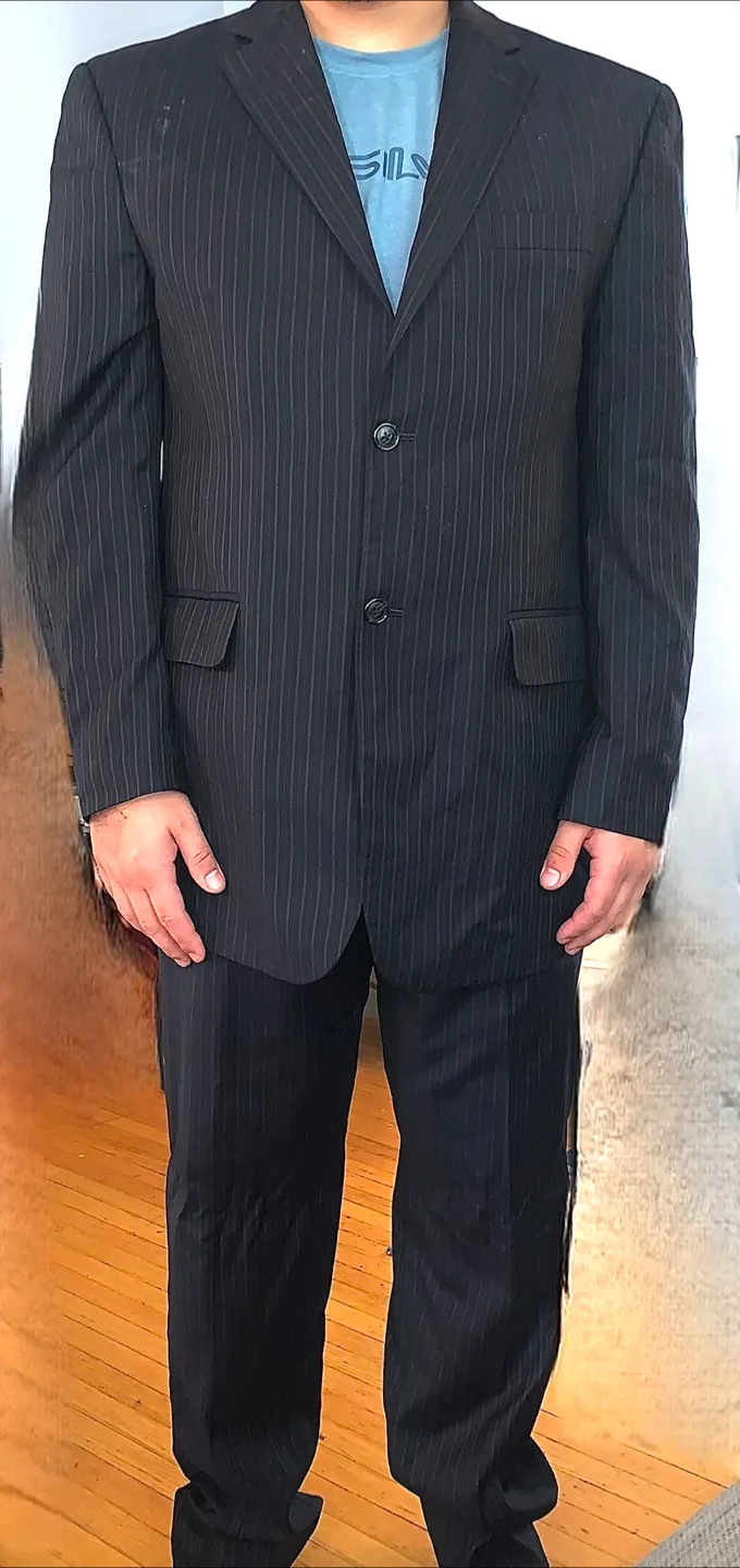 Chaps Moores Navy Suit + Pants