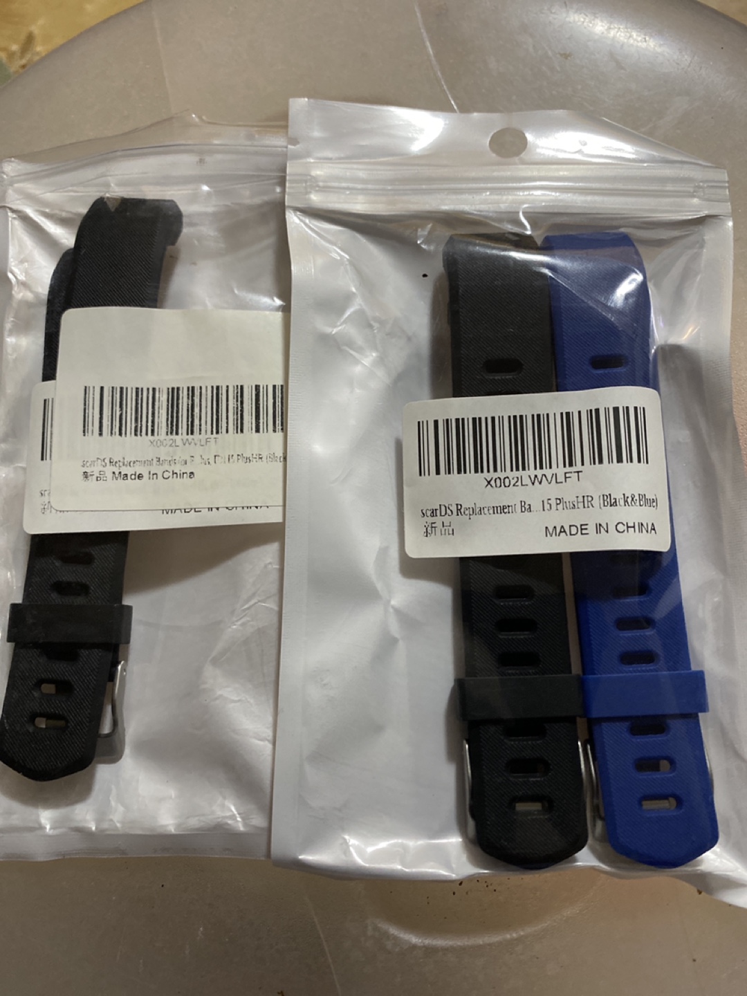 scarDS Replacement Bands for 15 PlusHR (Black & Blue)