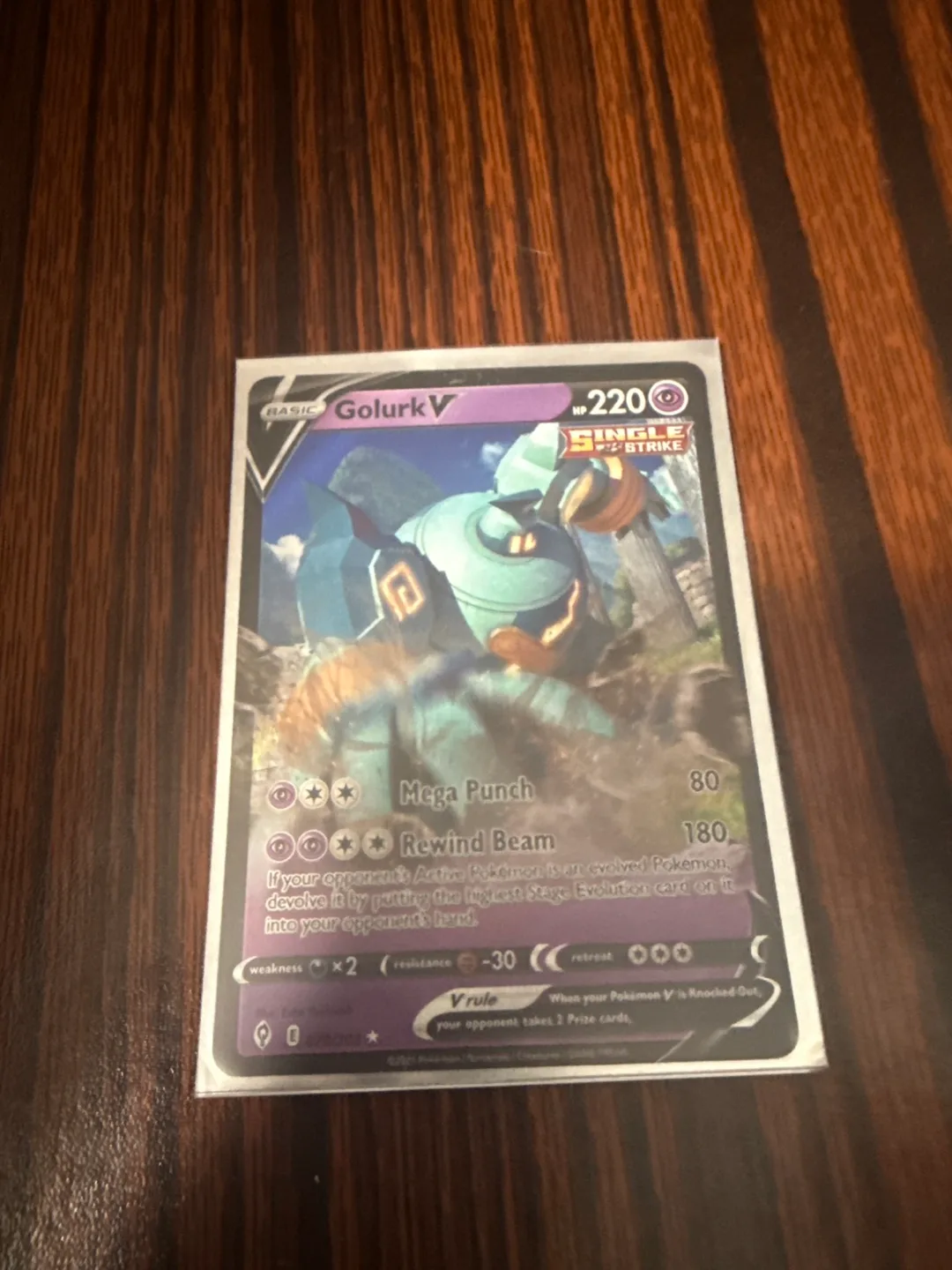 Golurk V Pokemon Card - Single Strike thumbnail