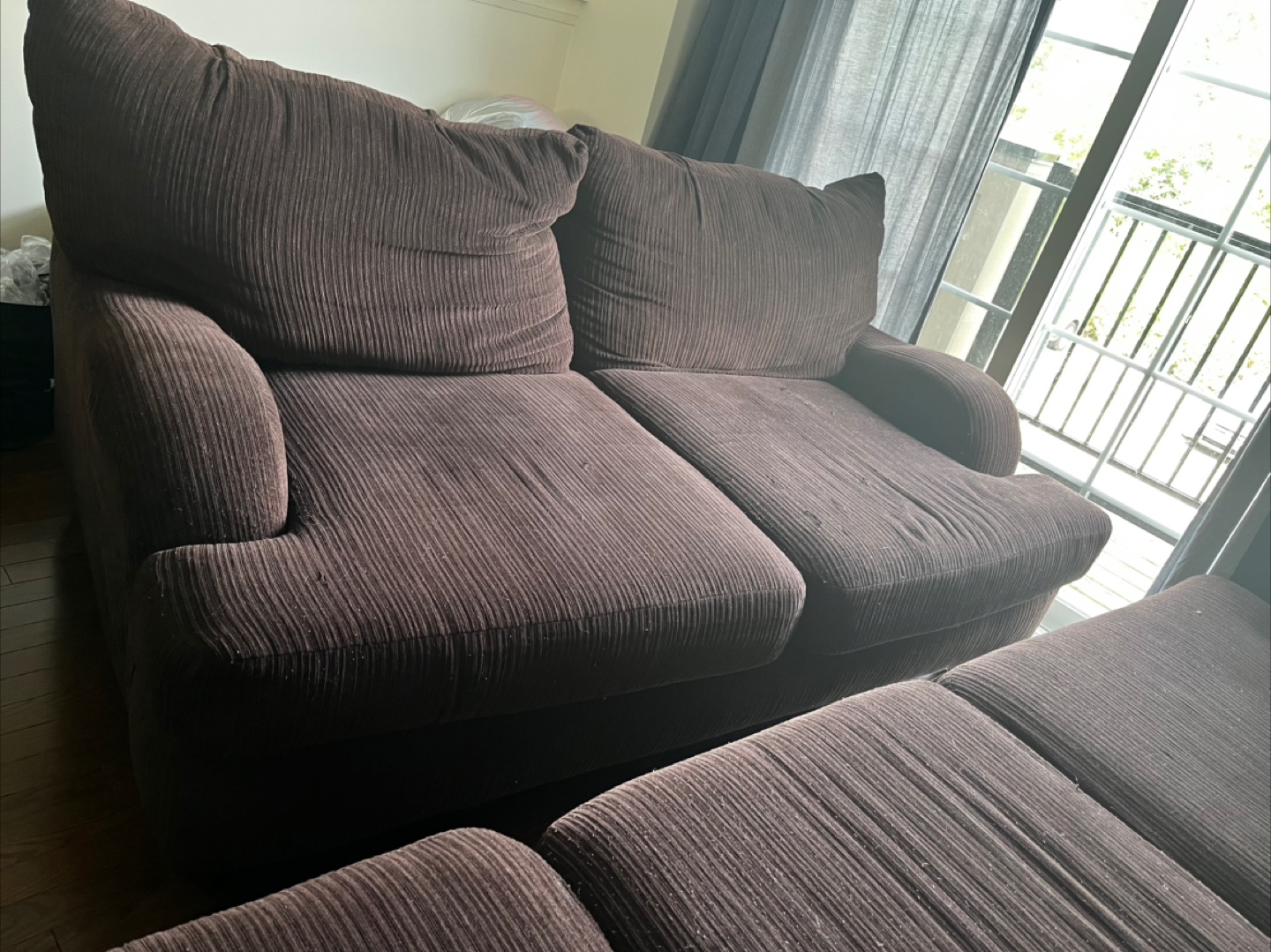 Brown Corduroy Sofa