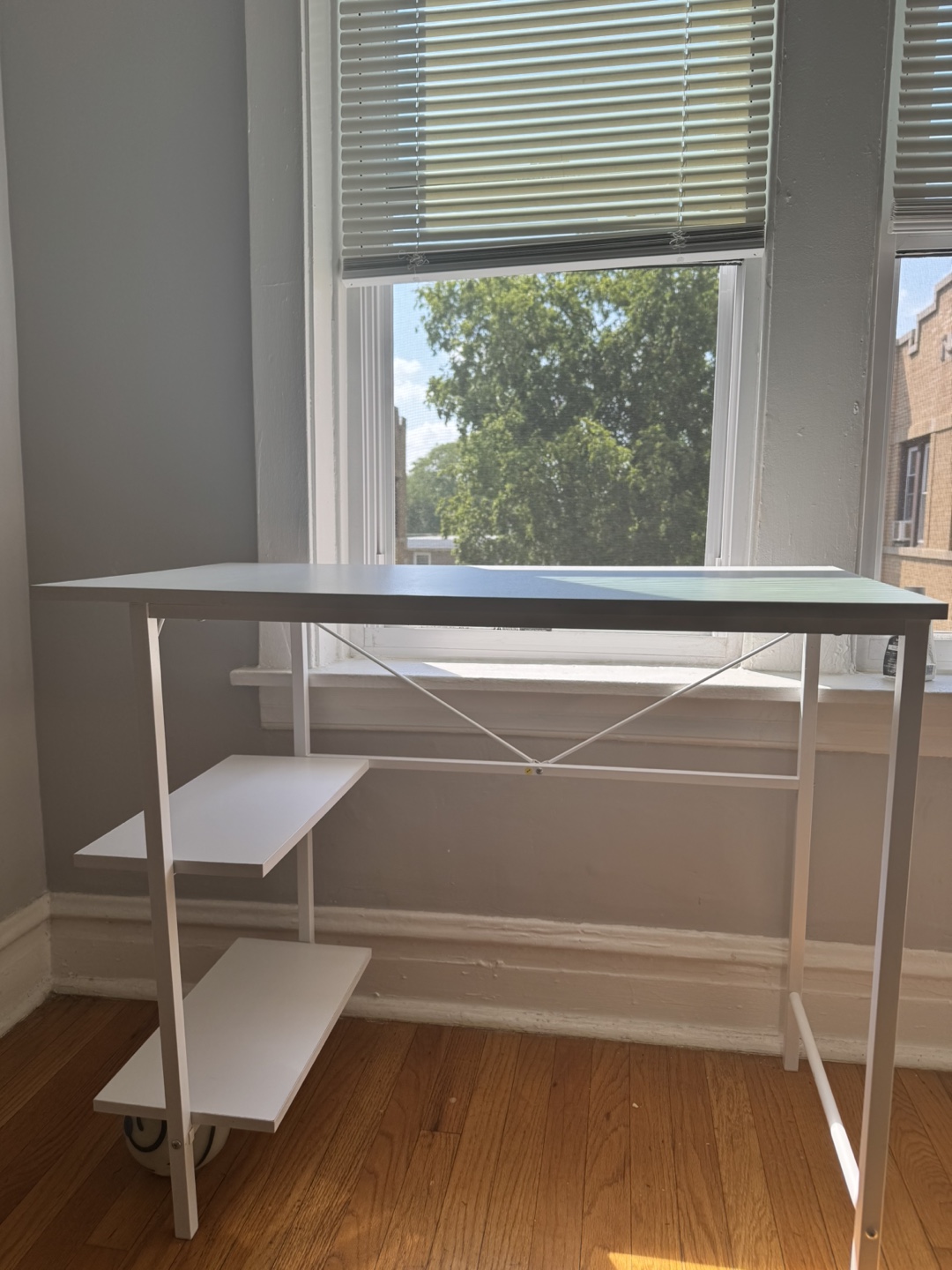 White Desk with Shelves - photo 2