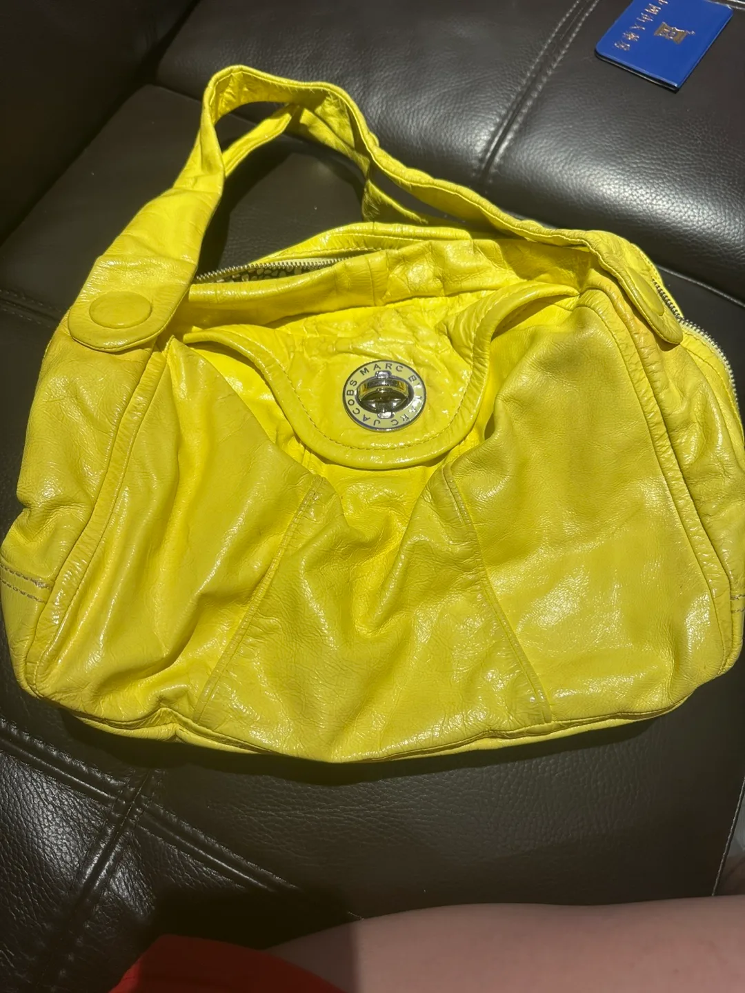 Marc by Marc Jacobs Yellow Leather Shoulder Bag thumbnail