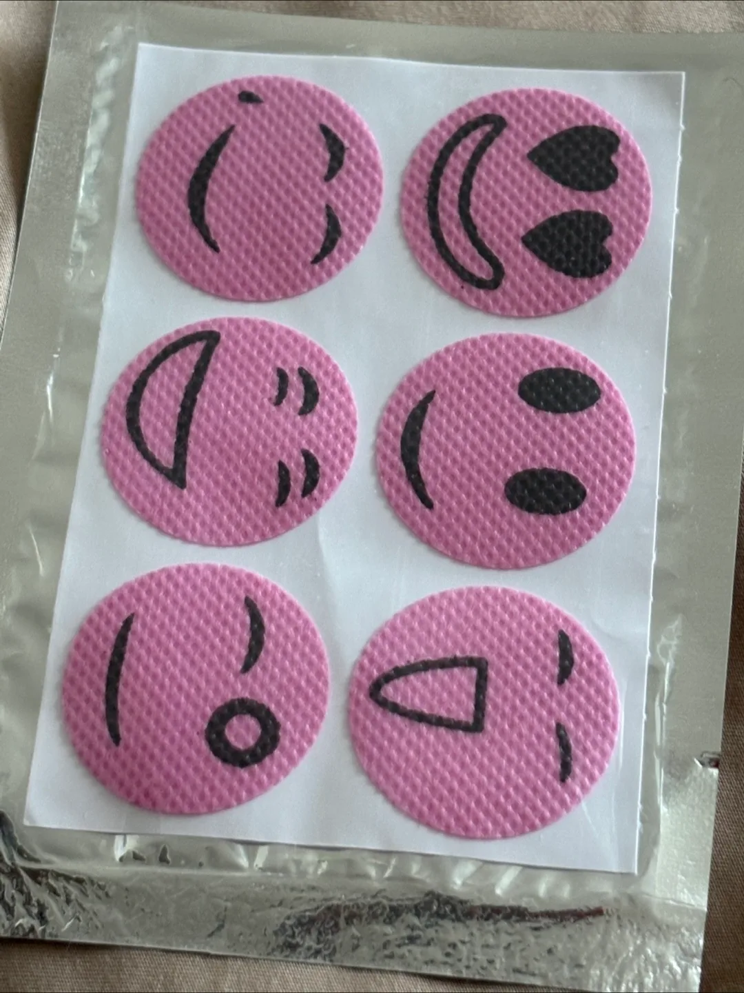 🧡Pink Smiley Face insect repellant Stickers thumbnail