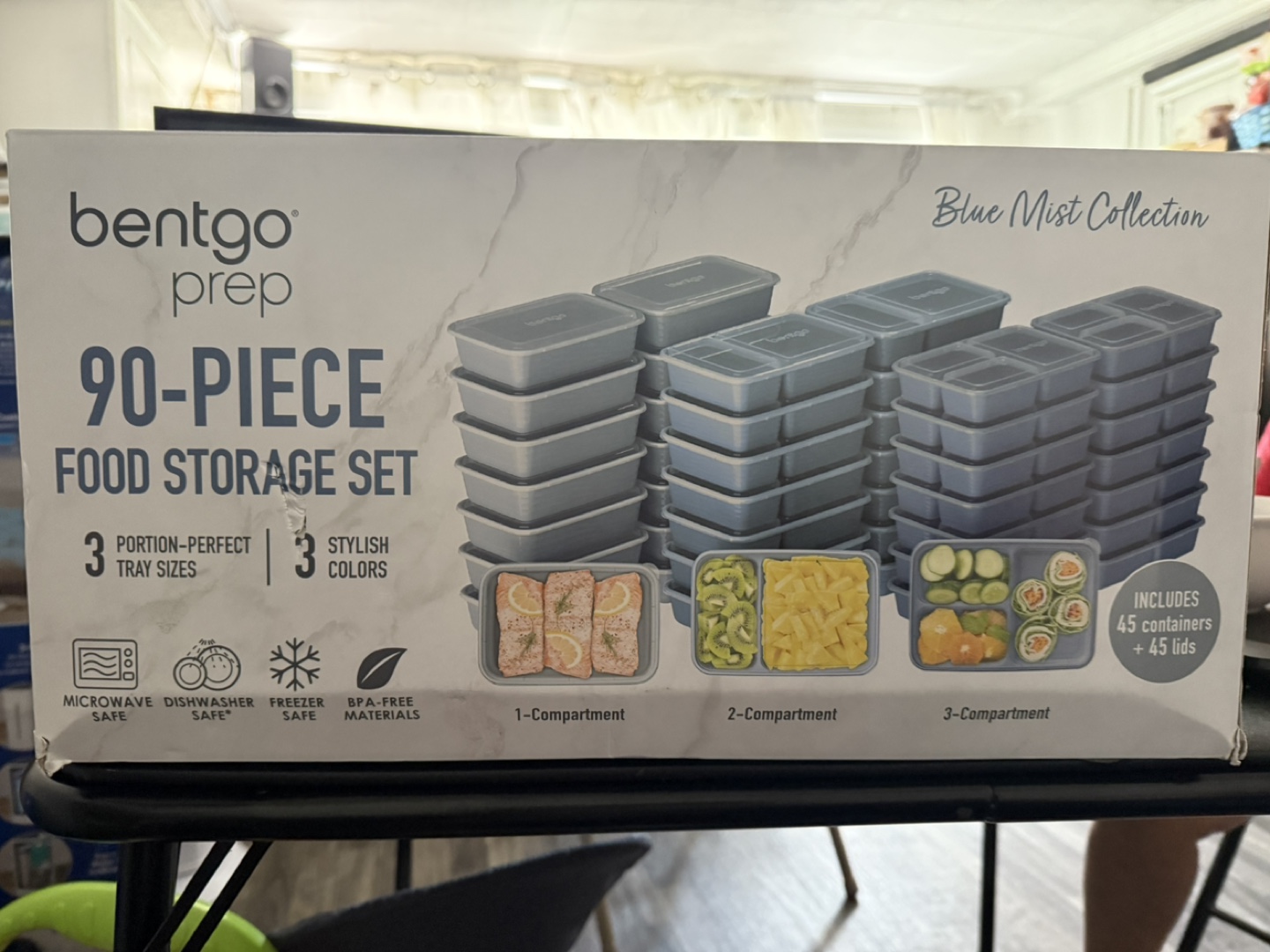 90 piece food containers
